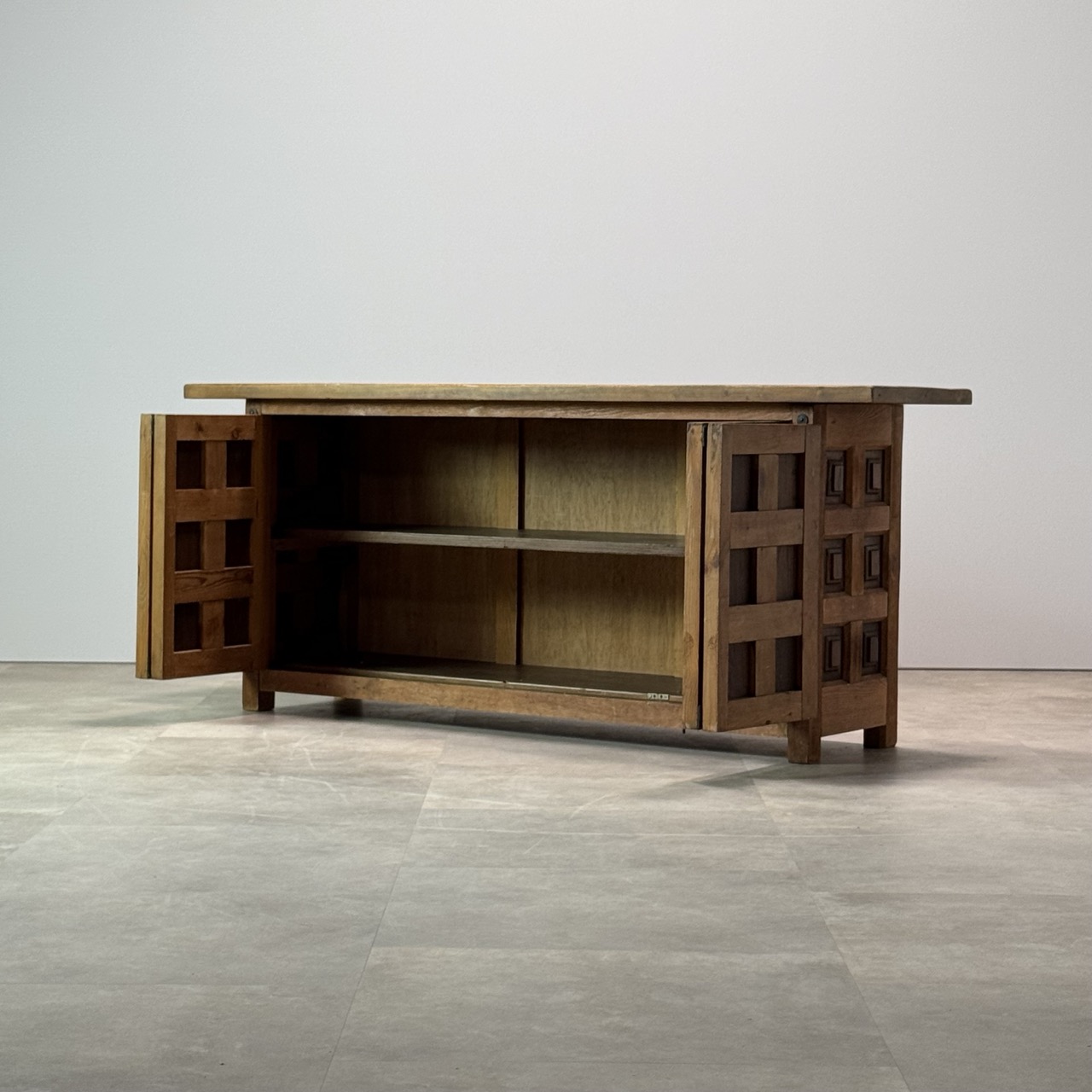 Vintage Brutalist Sideboard 