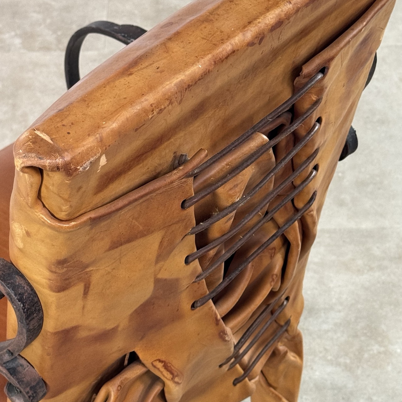 Vintage Arm Chairs Wrapped Leather