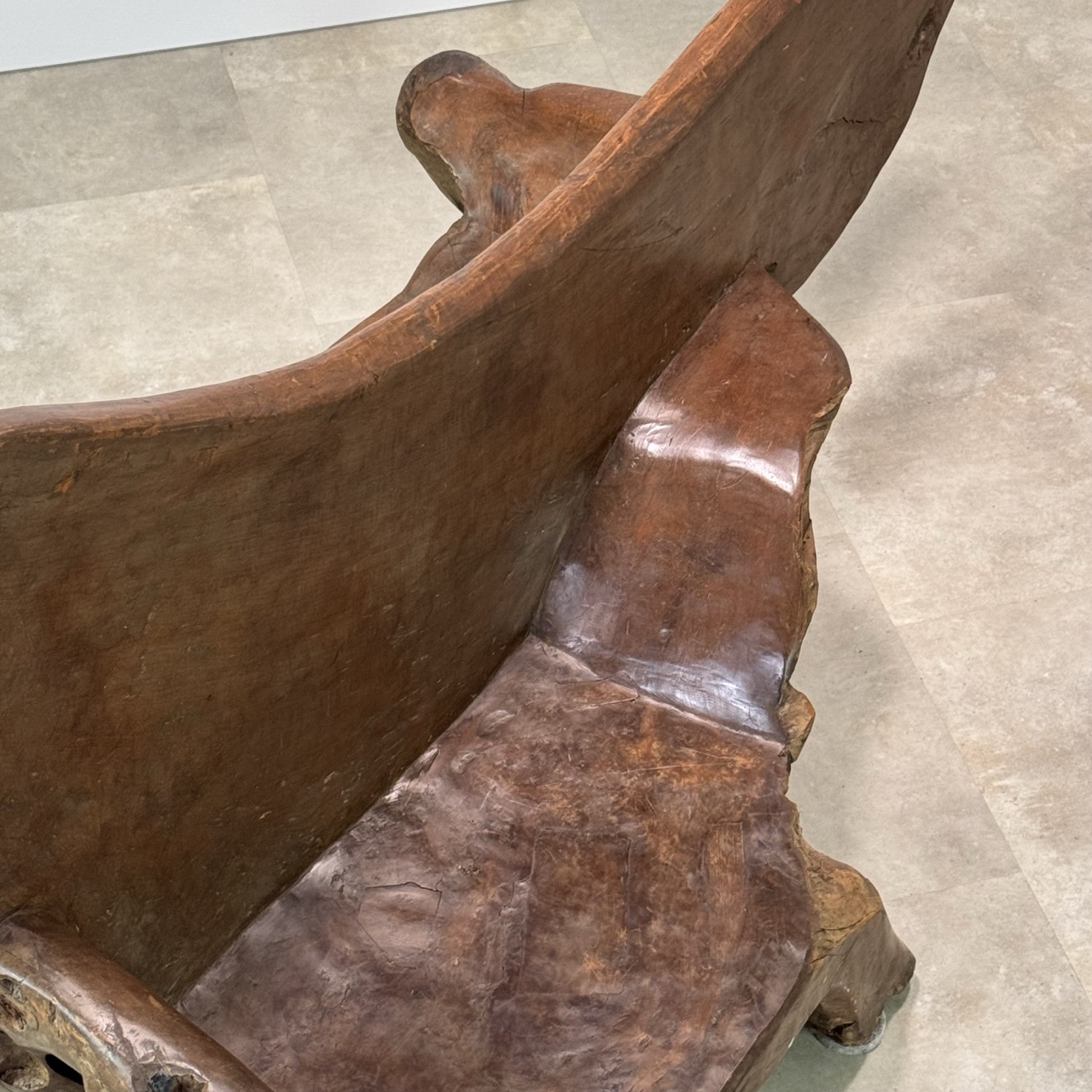 Vintage Sculptural Bench 