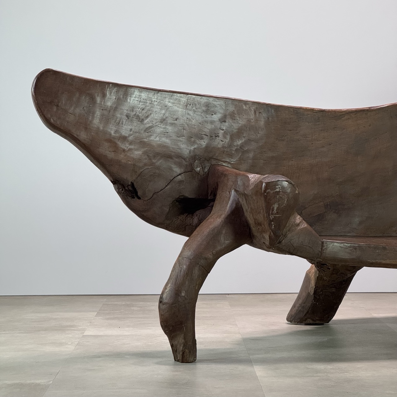 Vintage Sculptural Bench 