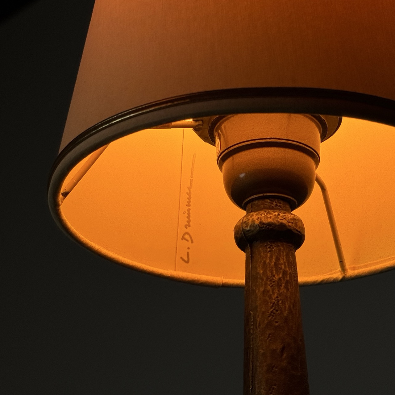 Table Lamps Hammered Brass