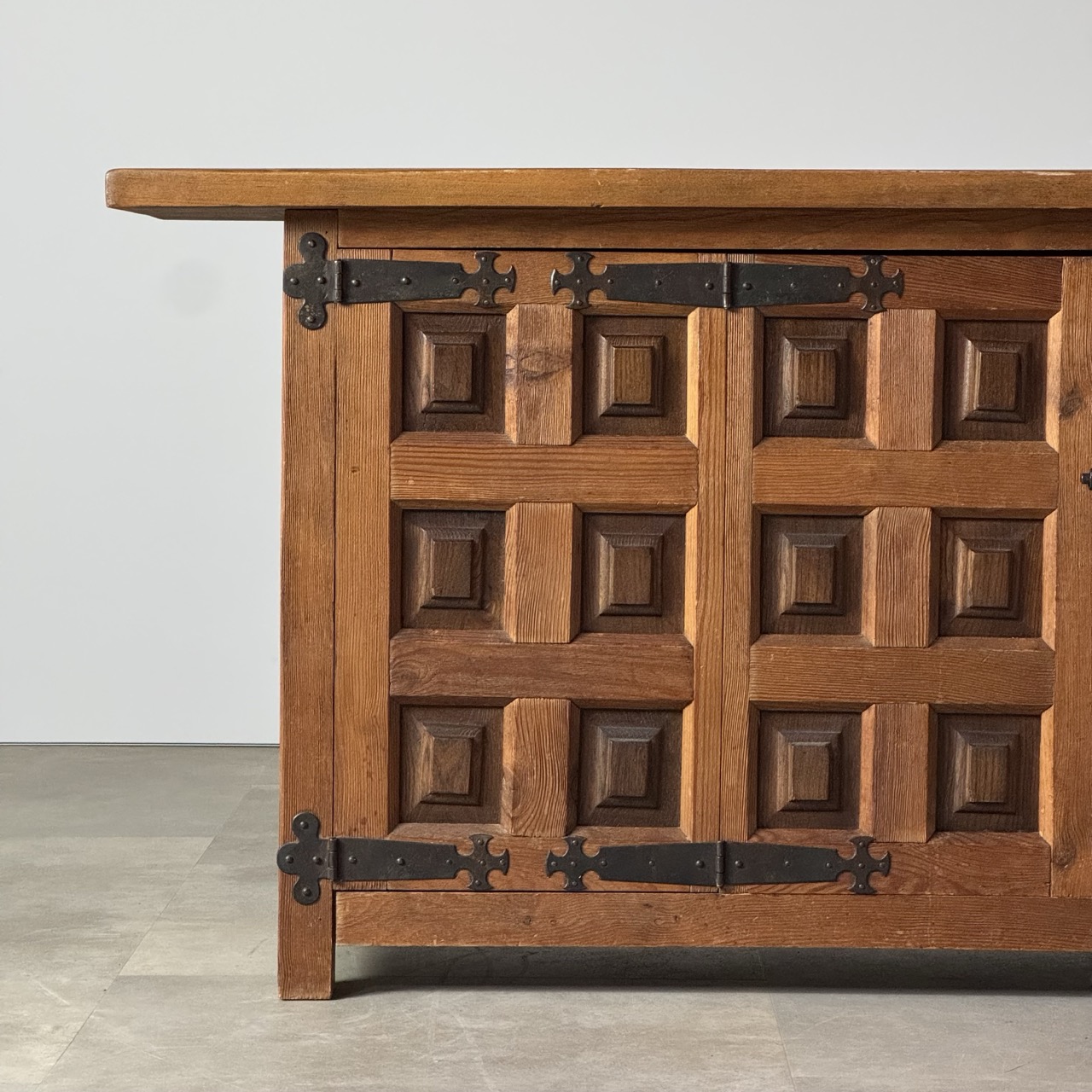 Vintage Brutalist Sideboard 