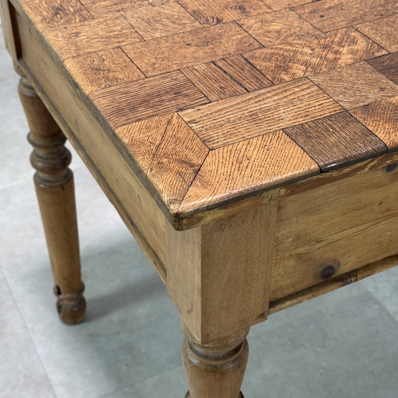 Antique Parquetry Table Desk
