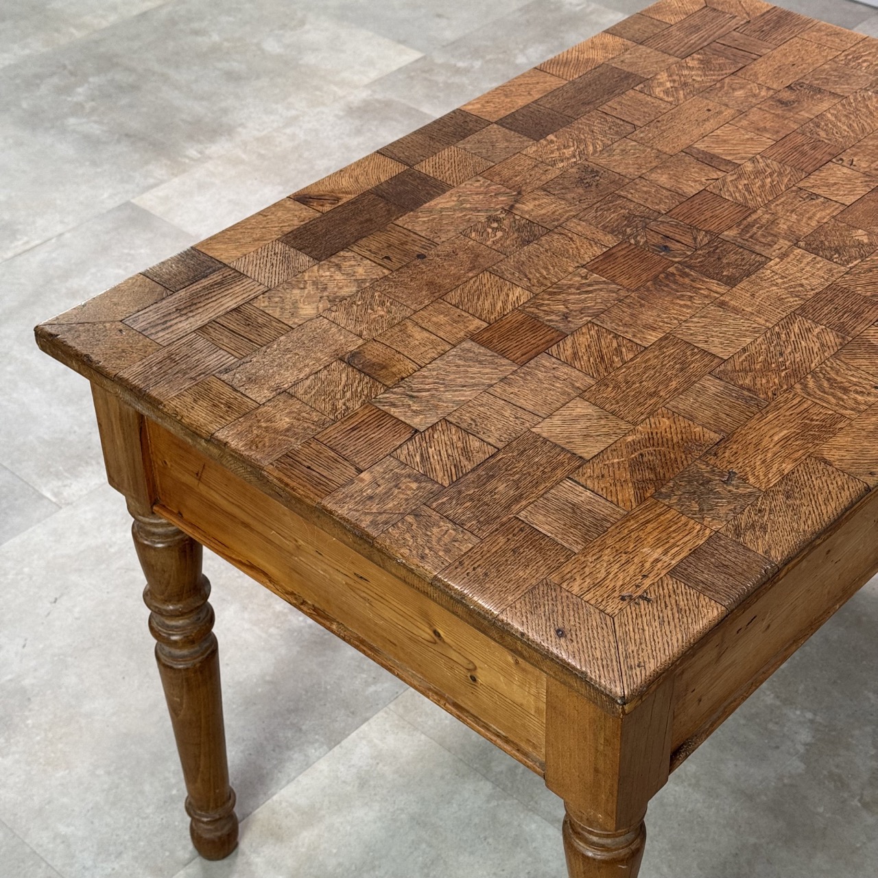 Antique Parquetry Table Desk