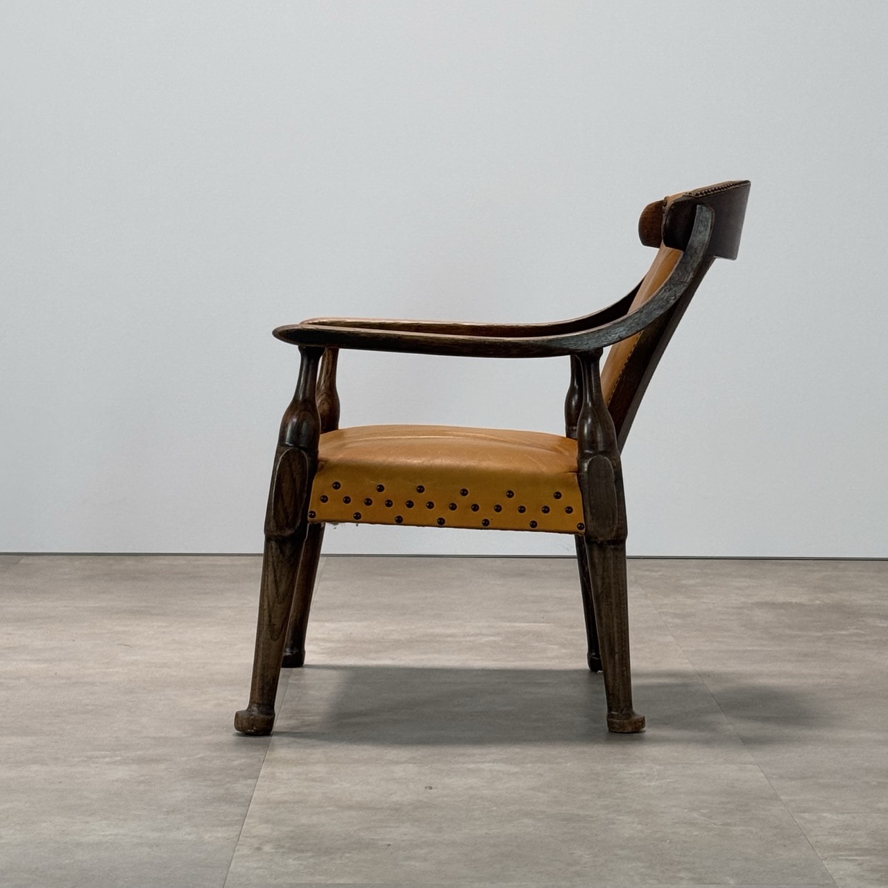 Antique Armchair Oak & Leather