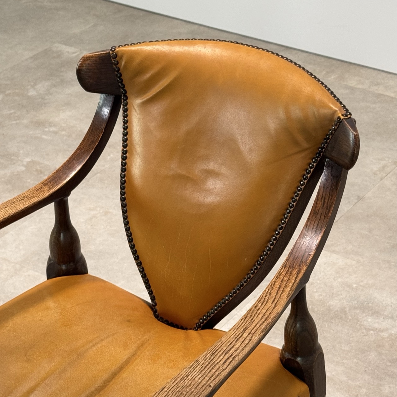 Antique Armchair Oak & Leather