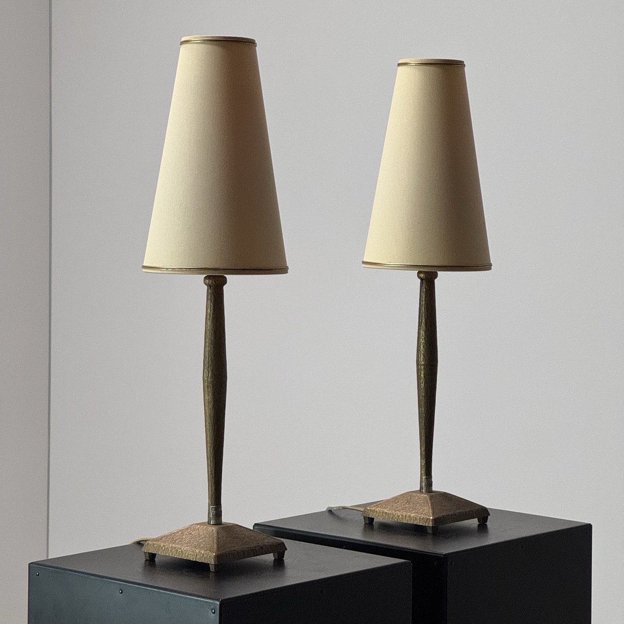 Table Lamps Hammered Brass