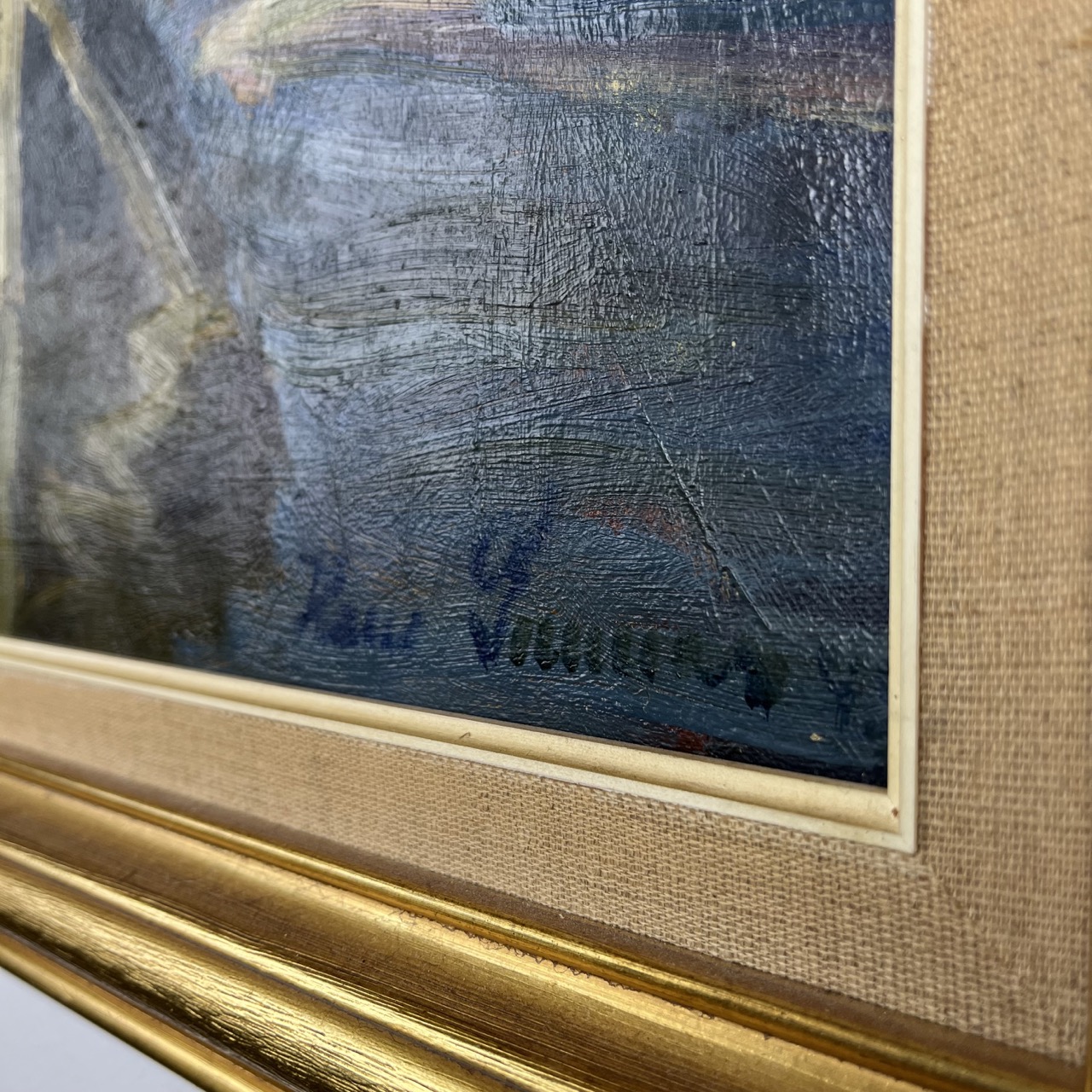 Painting "Rowboats In Little Danish Harbor"