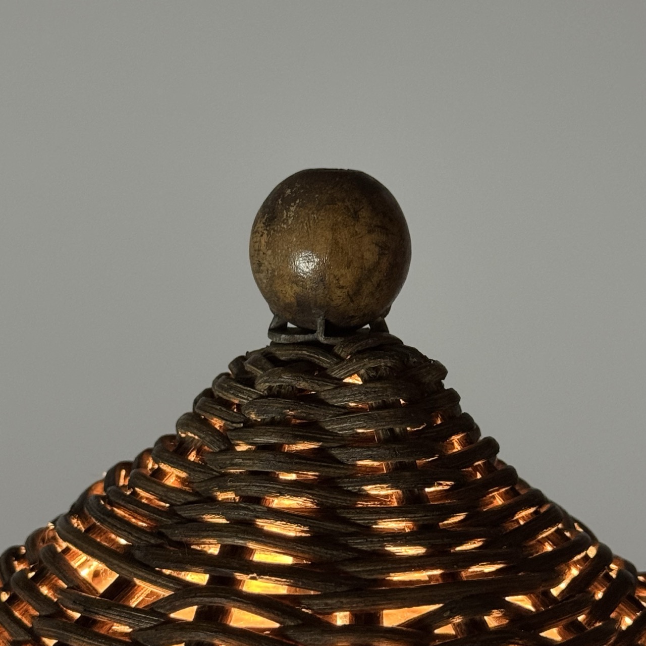 Vintage Table Lamp Wicker 