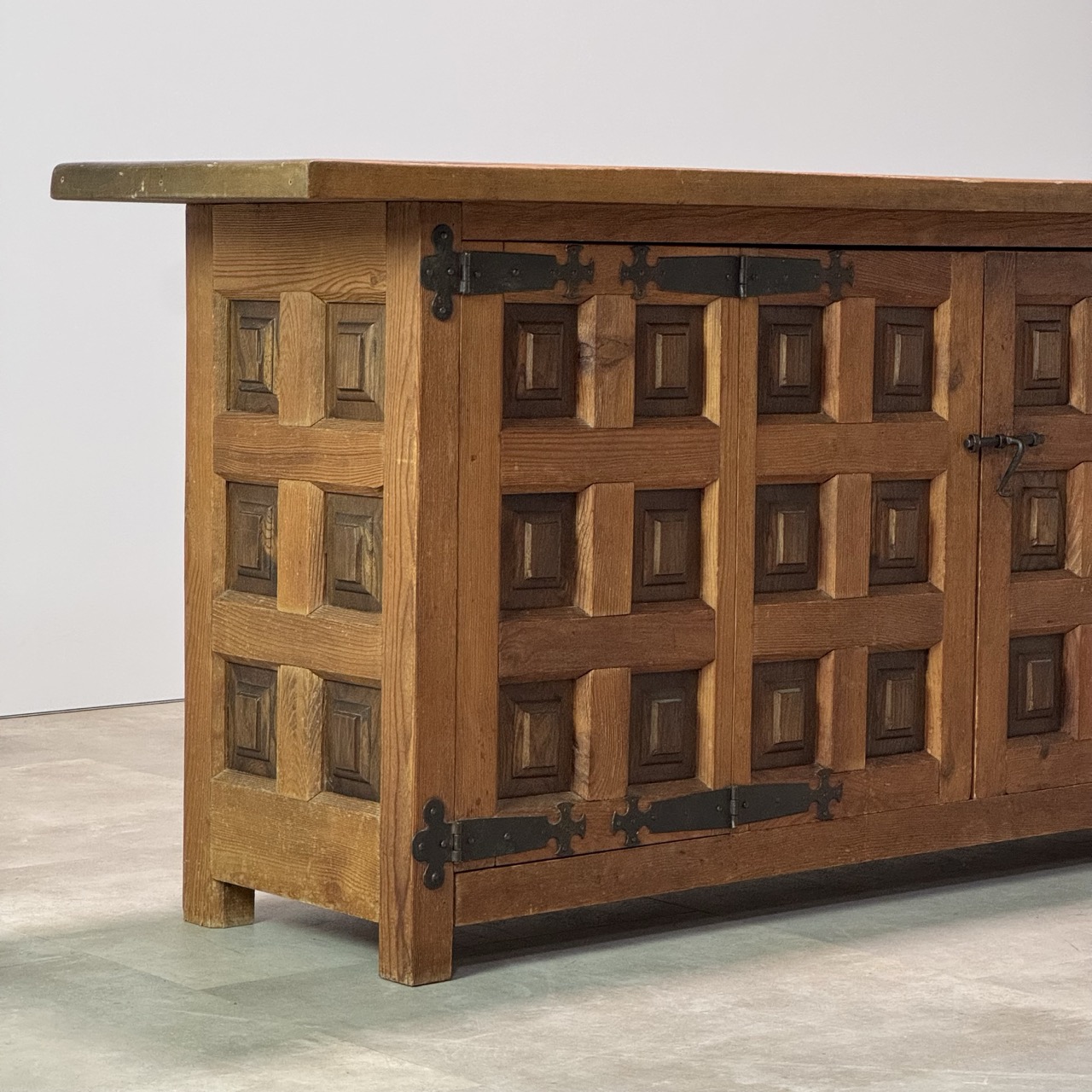 Vintage Brutalist Sideboard 