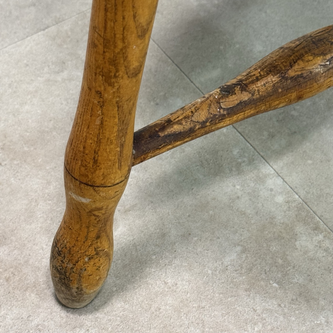 Antique Tripod Factory Stool