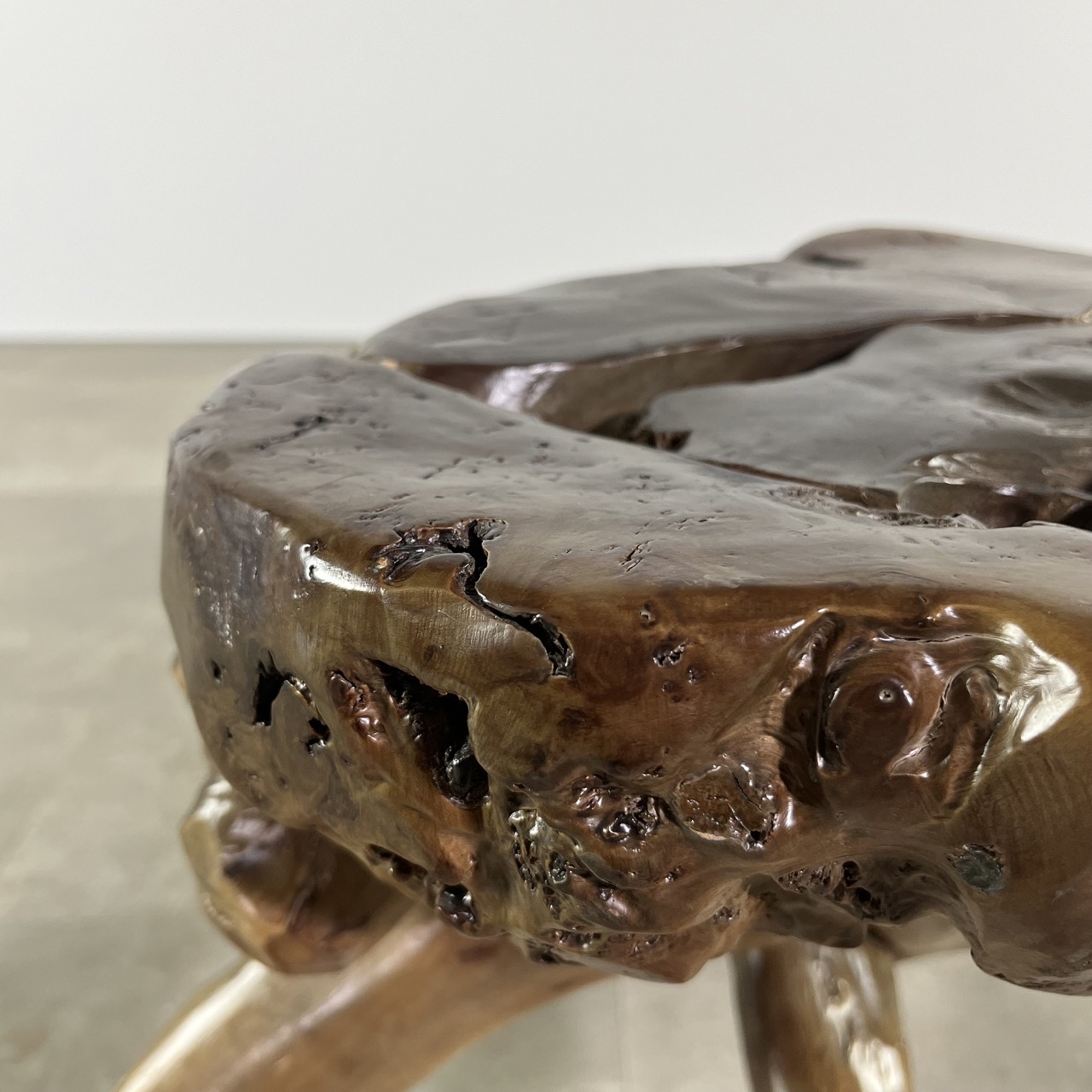 Handcrafted Root Stump Table