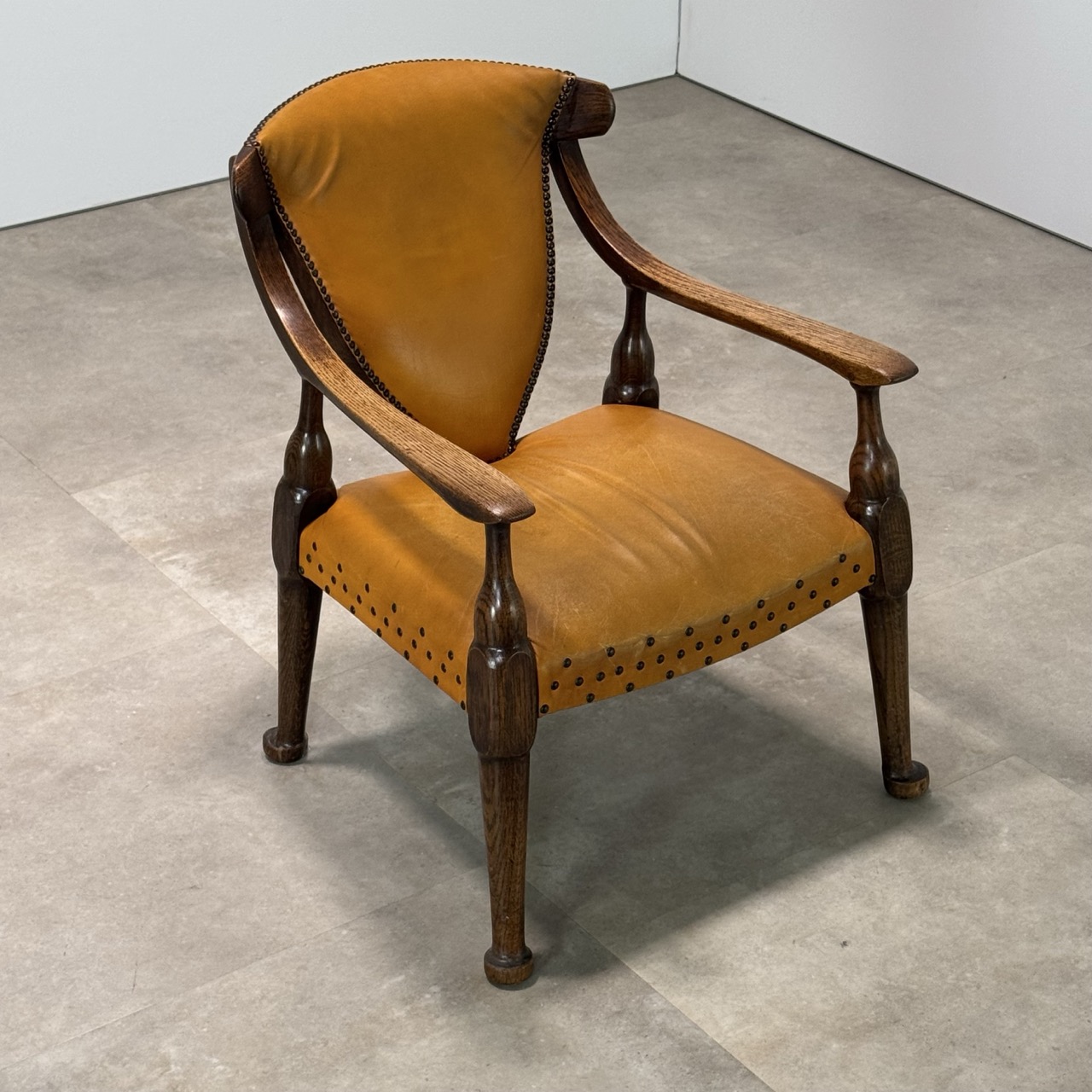 Antique Armchair Oak & Leather