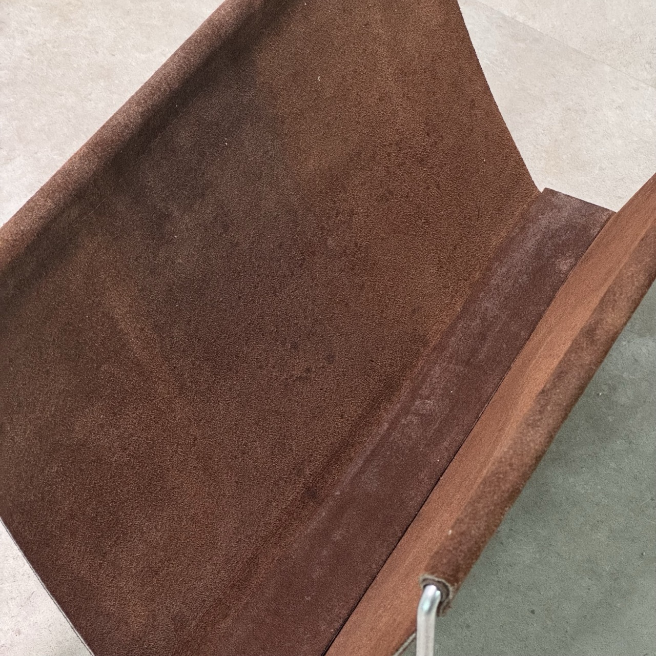 Vintage Magazine Rack Suede