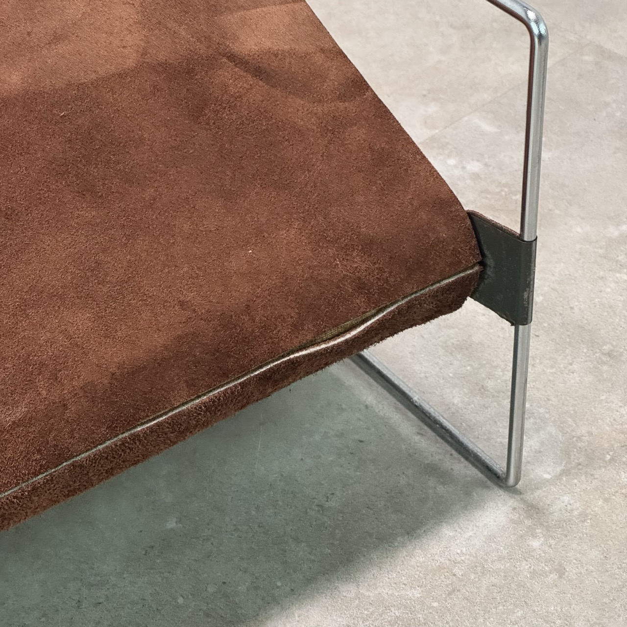 Vintage Magazine Rack Suede