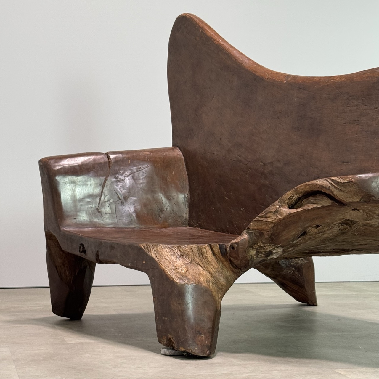 Vintage Sculptural Bench 