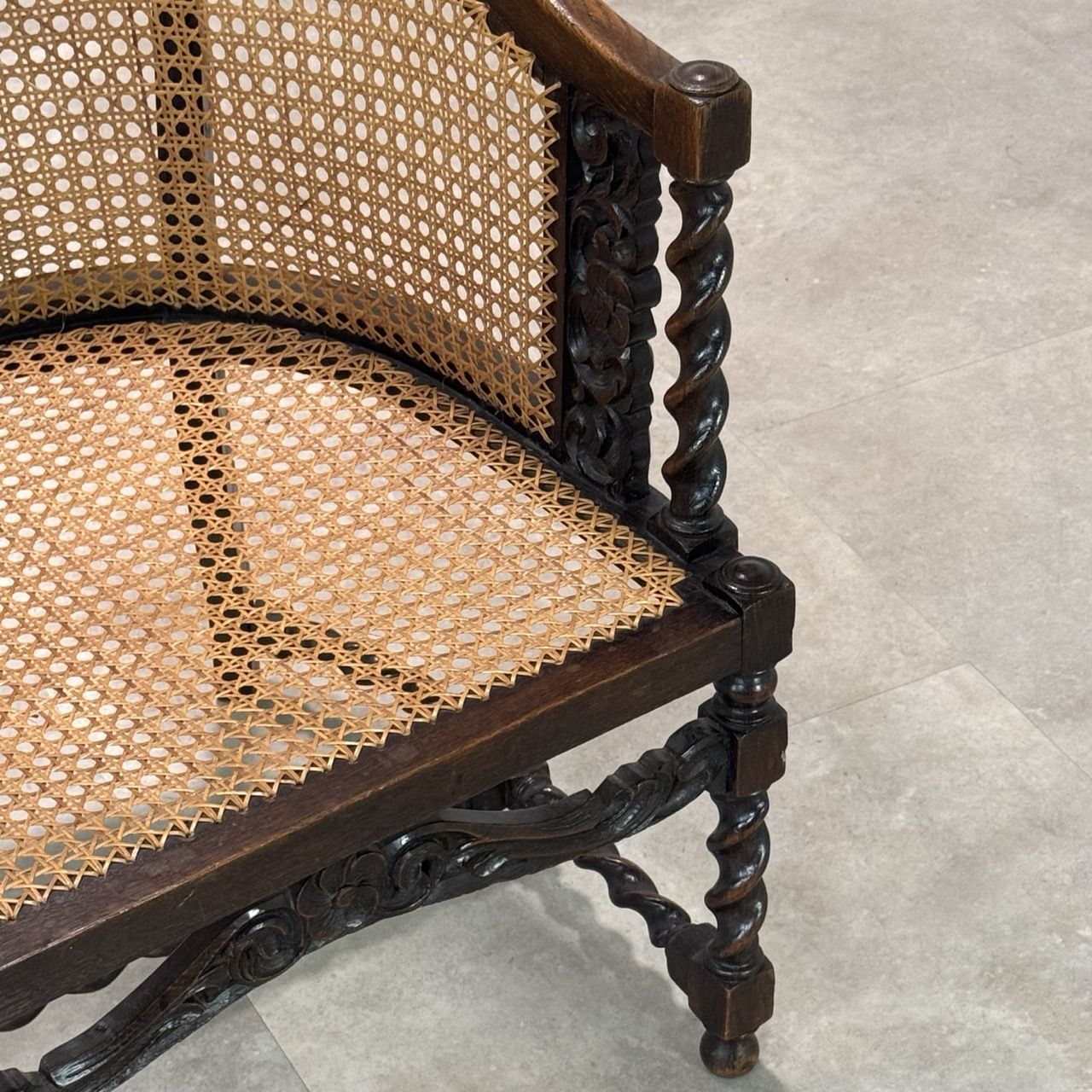 Antique Armchair Barley Twist