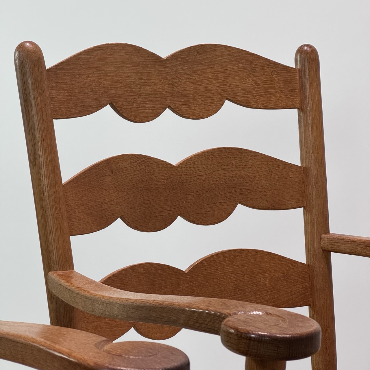 Vintage Armchairs Oak Rush