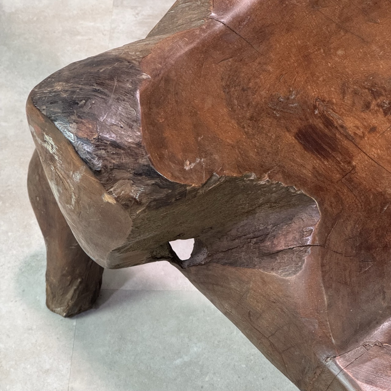 Vintage Sculptural Bench 