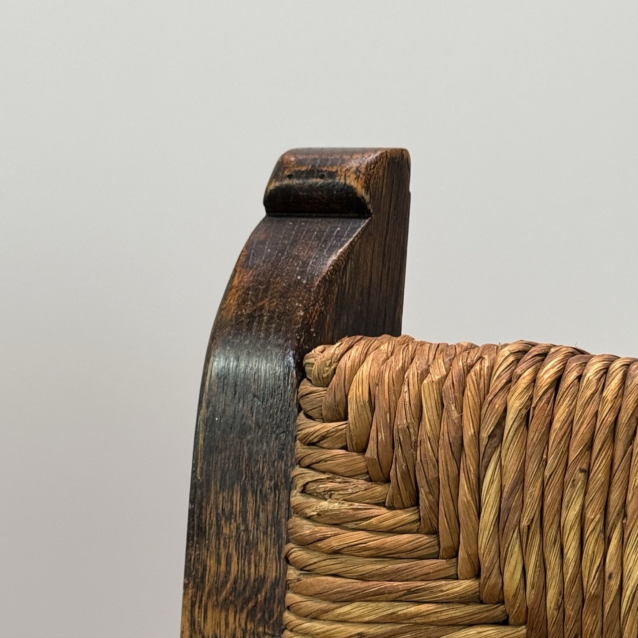 Vintage Armchairs Oak & Rush