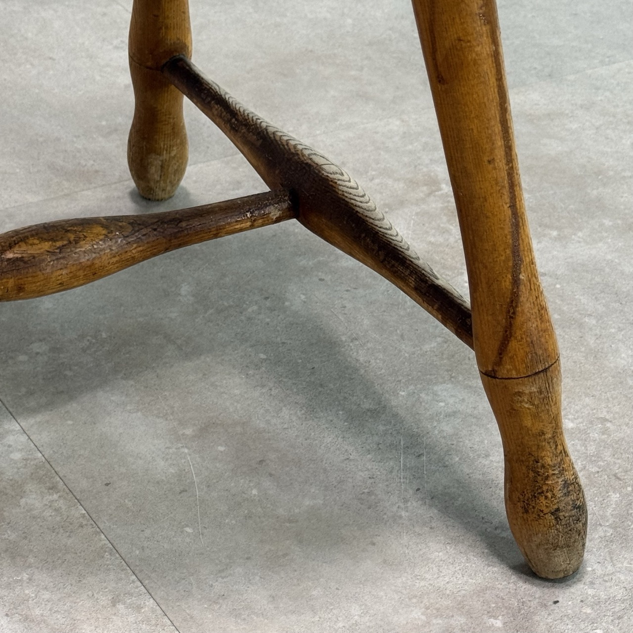 Antique Tripod Factory Stool