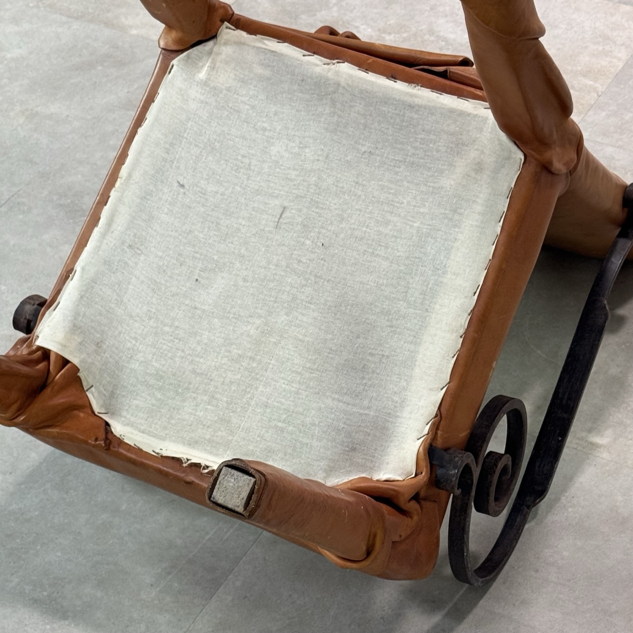 Vintage Arm Chairs Wrapped Leather