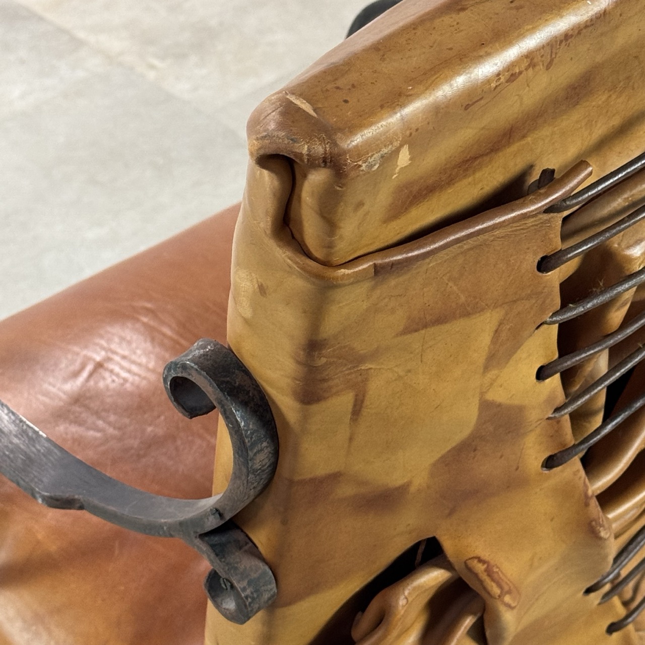 Vintage Arm Chairs Wrapped Leather