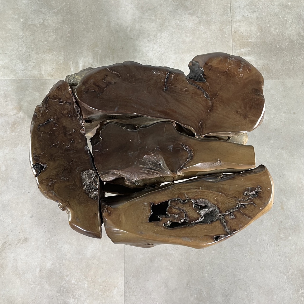 Handcrafted Root Stump Table