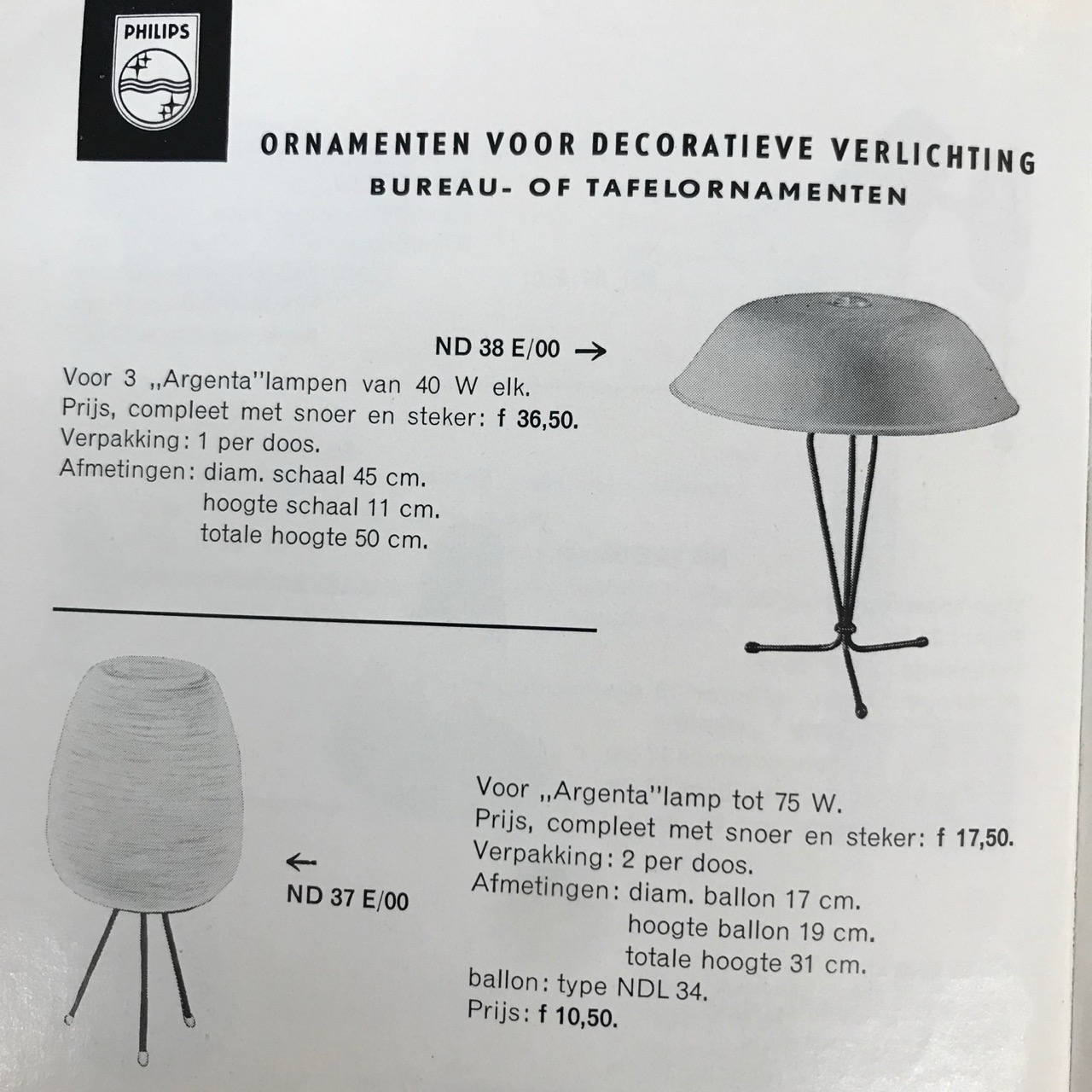 Vintage Lamp "ND 37 E/00"