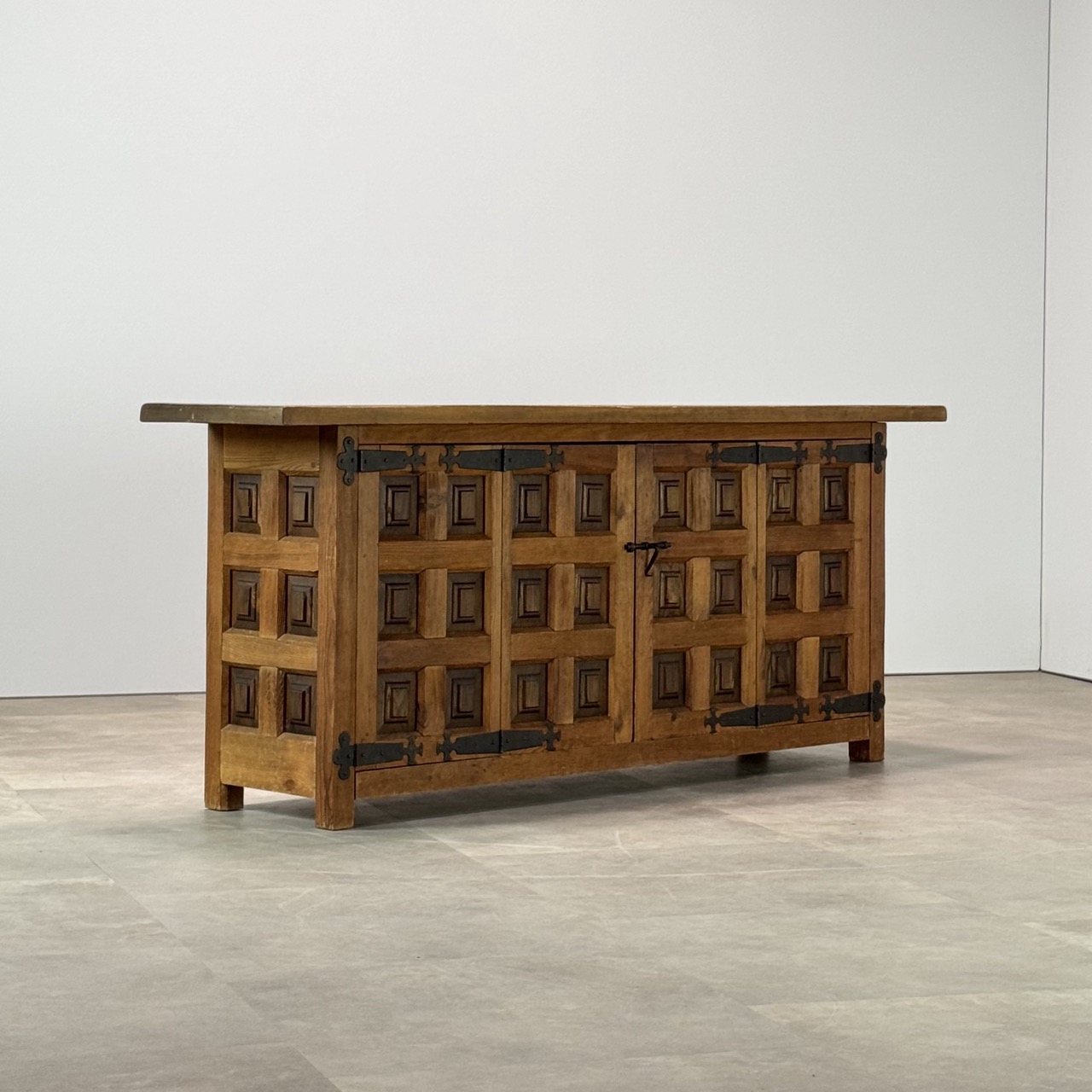Vintage Brutalist Sideboard 