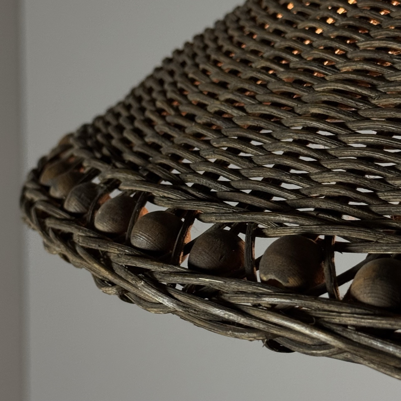 Vintage Table Lamp Wicker 
