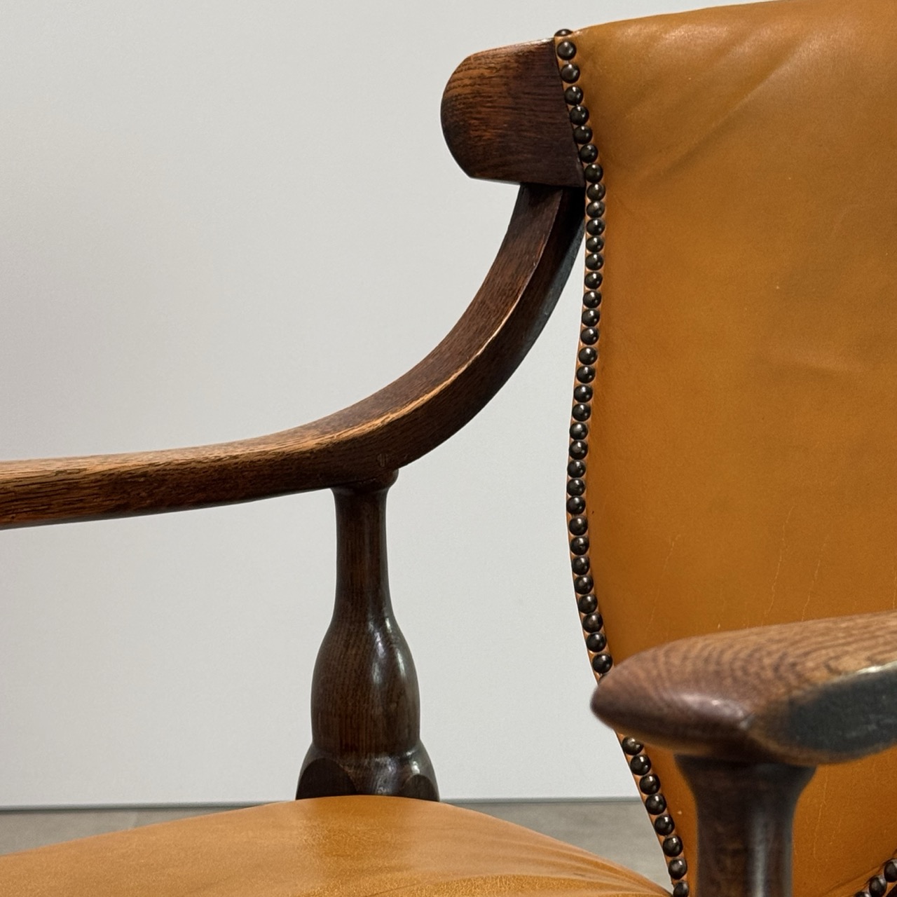 Antique Armchair Oak & Leather