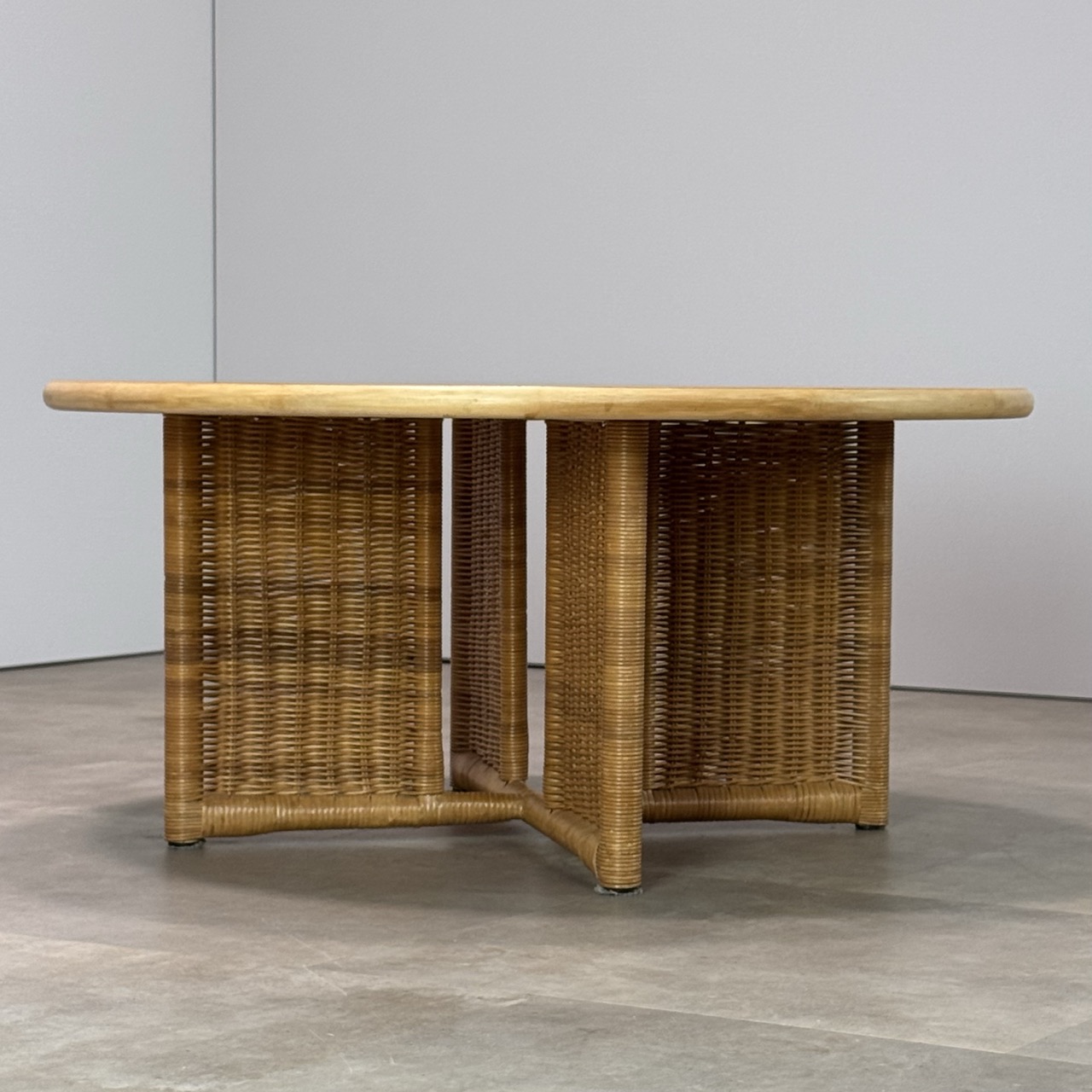 Vintage Coffee Table Rattan 