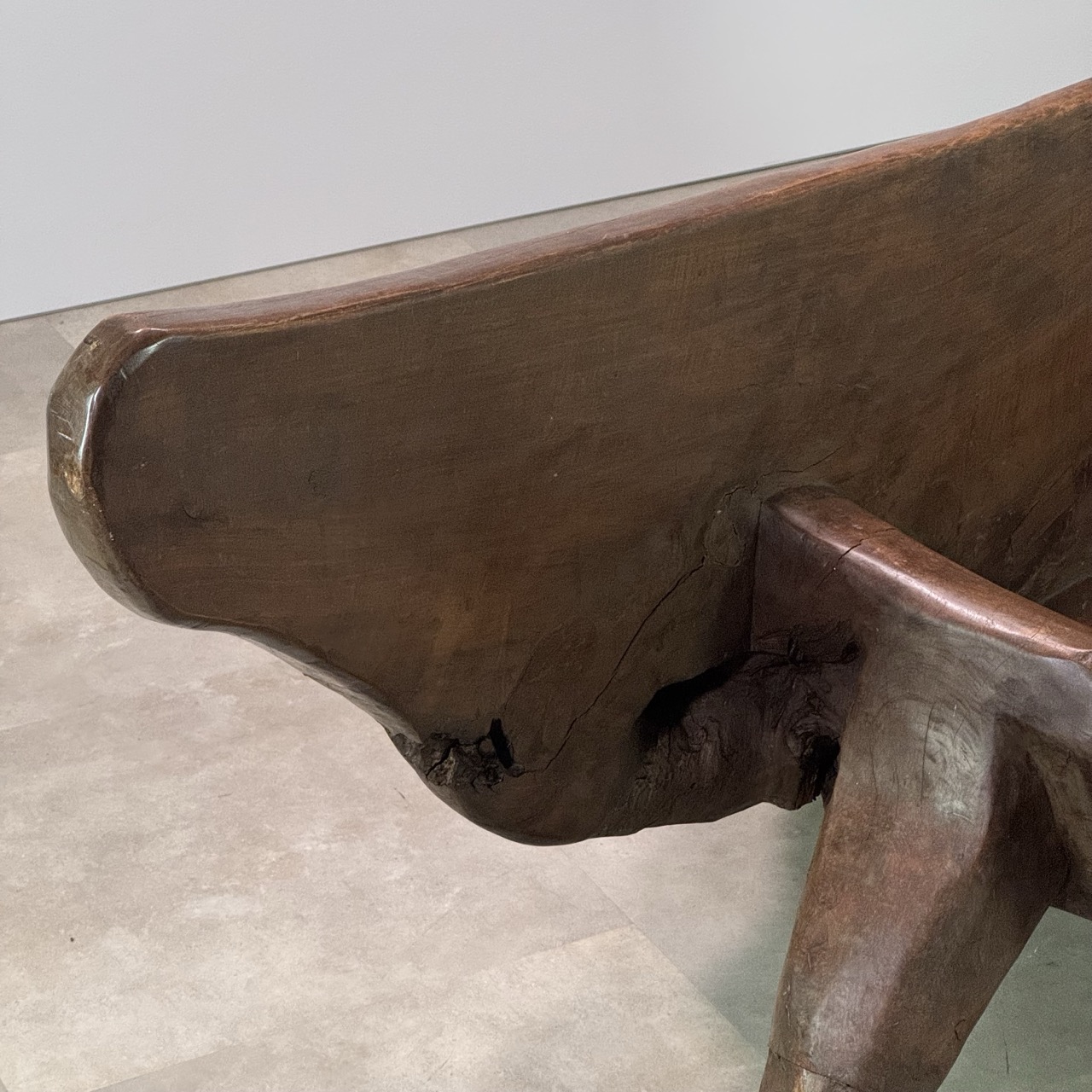 Vintage Sculptural Bench 