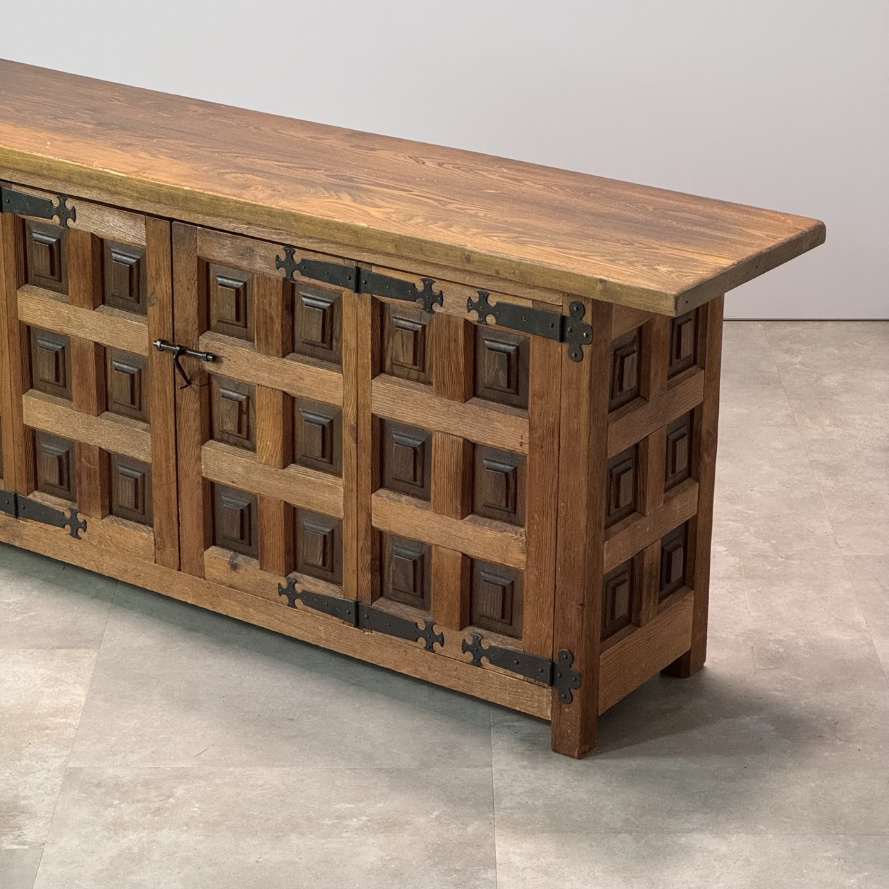 Vintage Brutalist Sideboard 