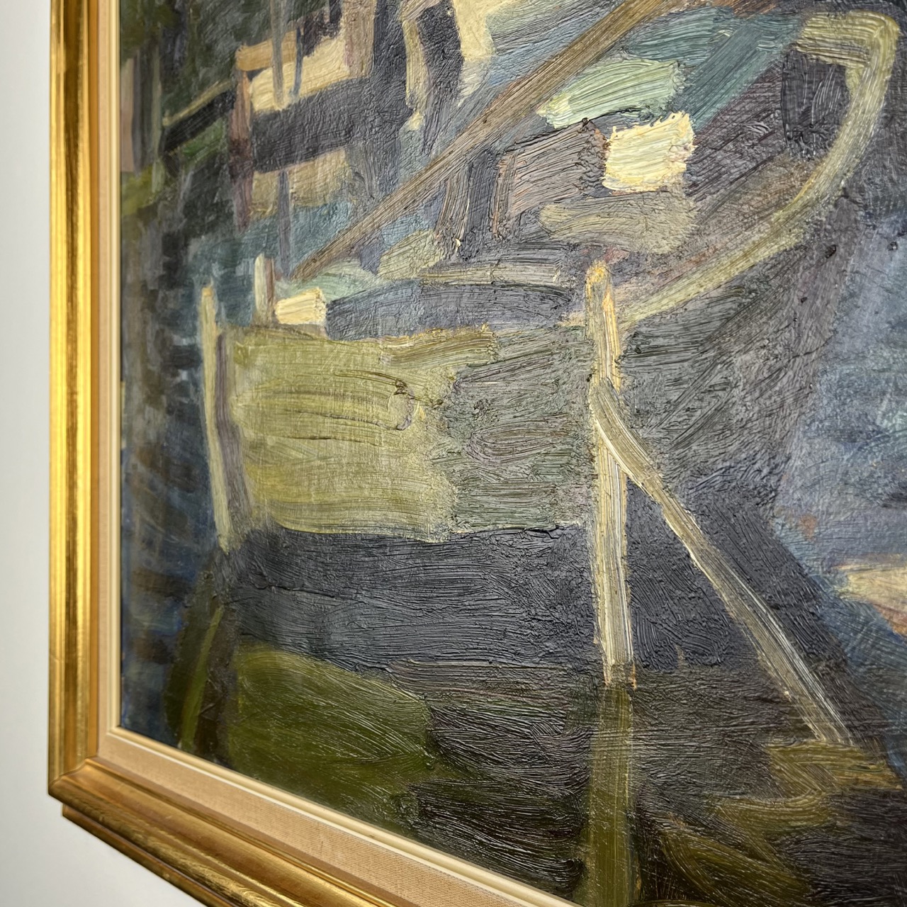 Painting "Rowboats In Little Danish Harbor"