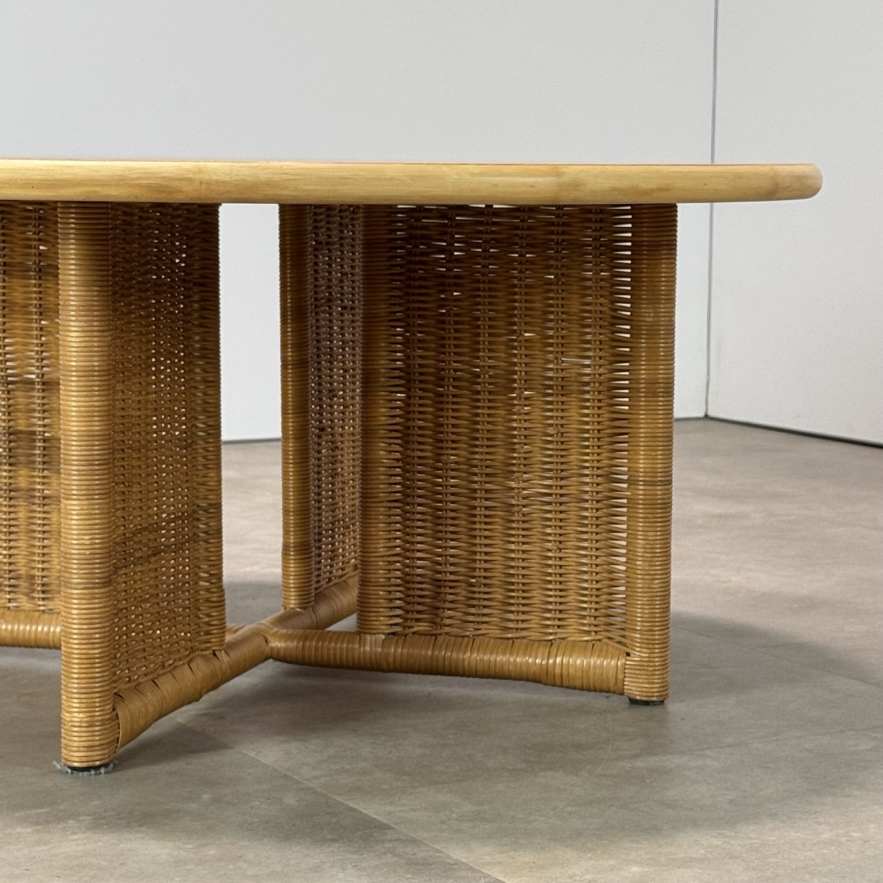 Vintage Coffee Table Rattan 