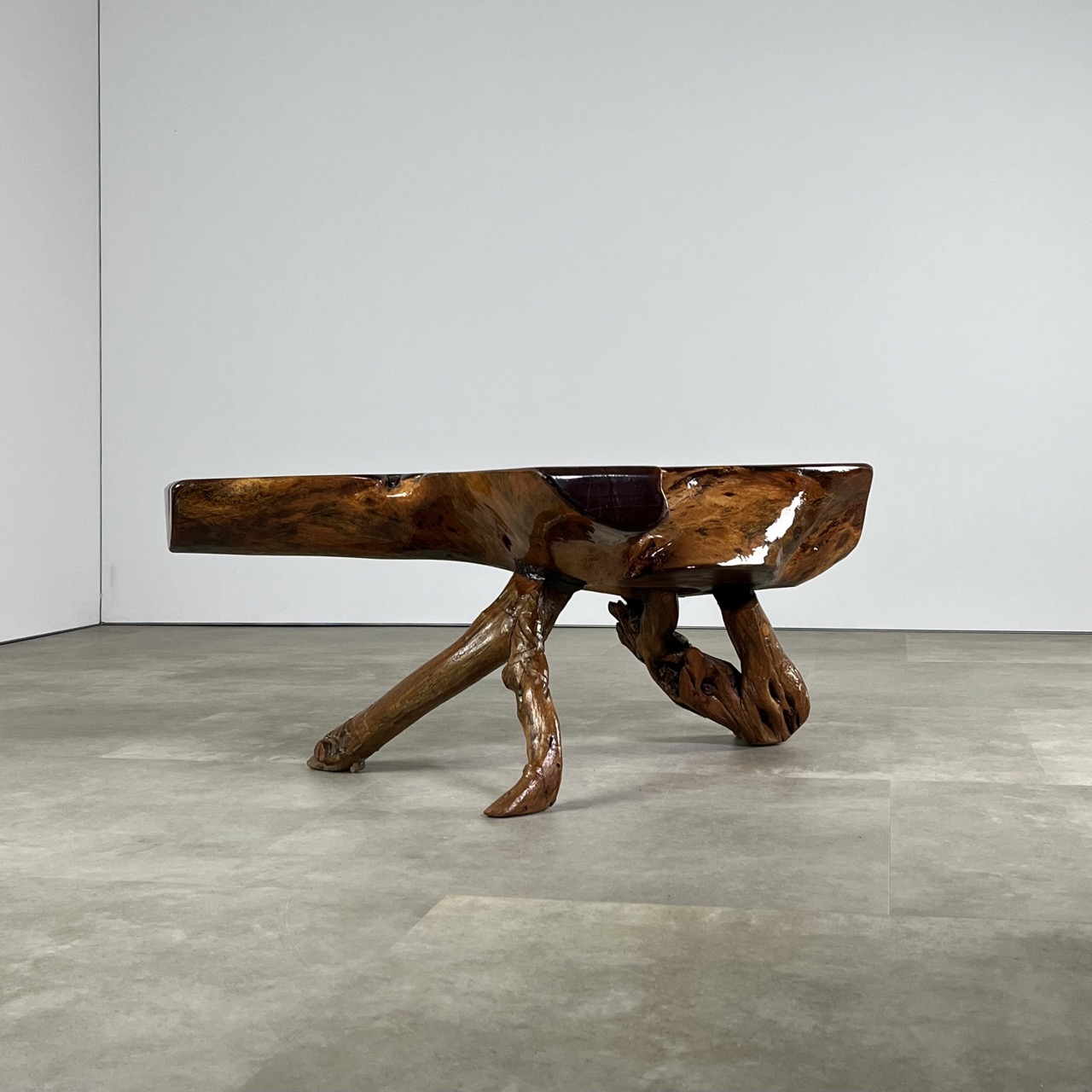Handcrafted Tree Trunk Coffee Table