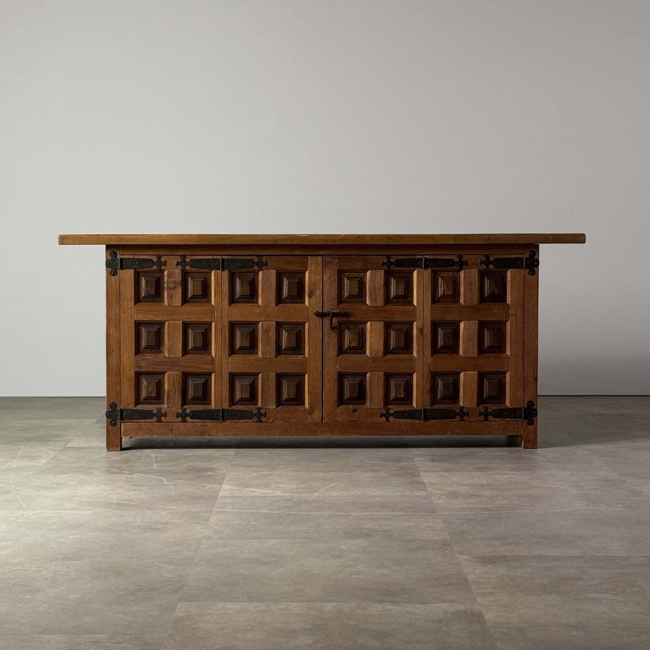Vintage Brutalist Sideboard 
