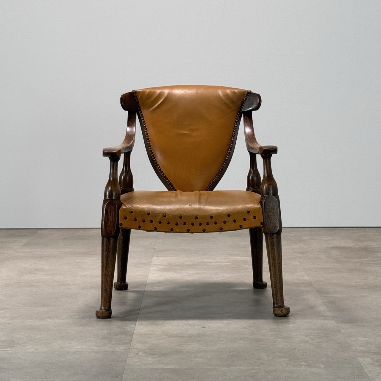 Antique Armchair Oak & Leather