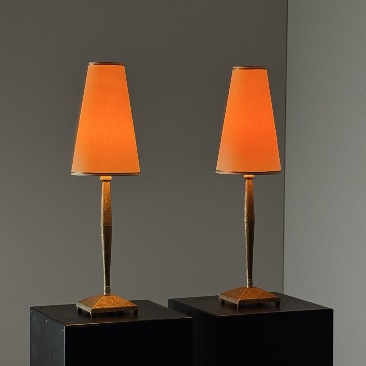 Table Lamps Hammered Brass