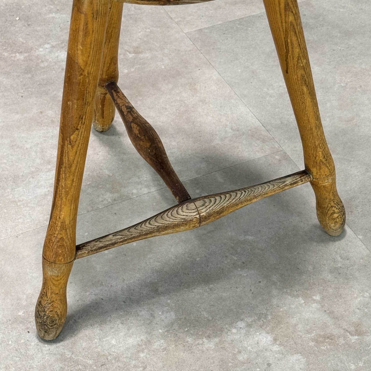 Antique Tripod Factory Stool