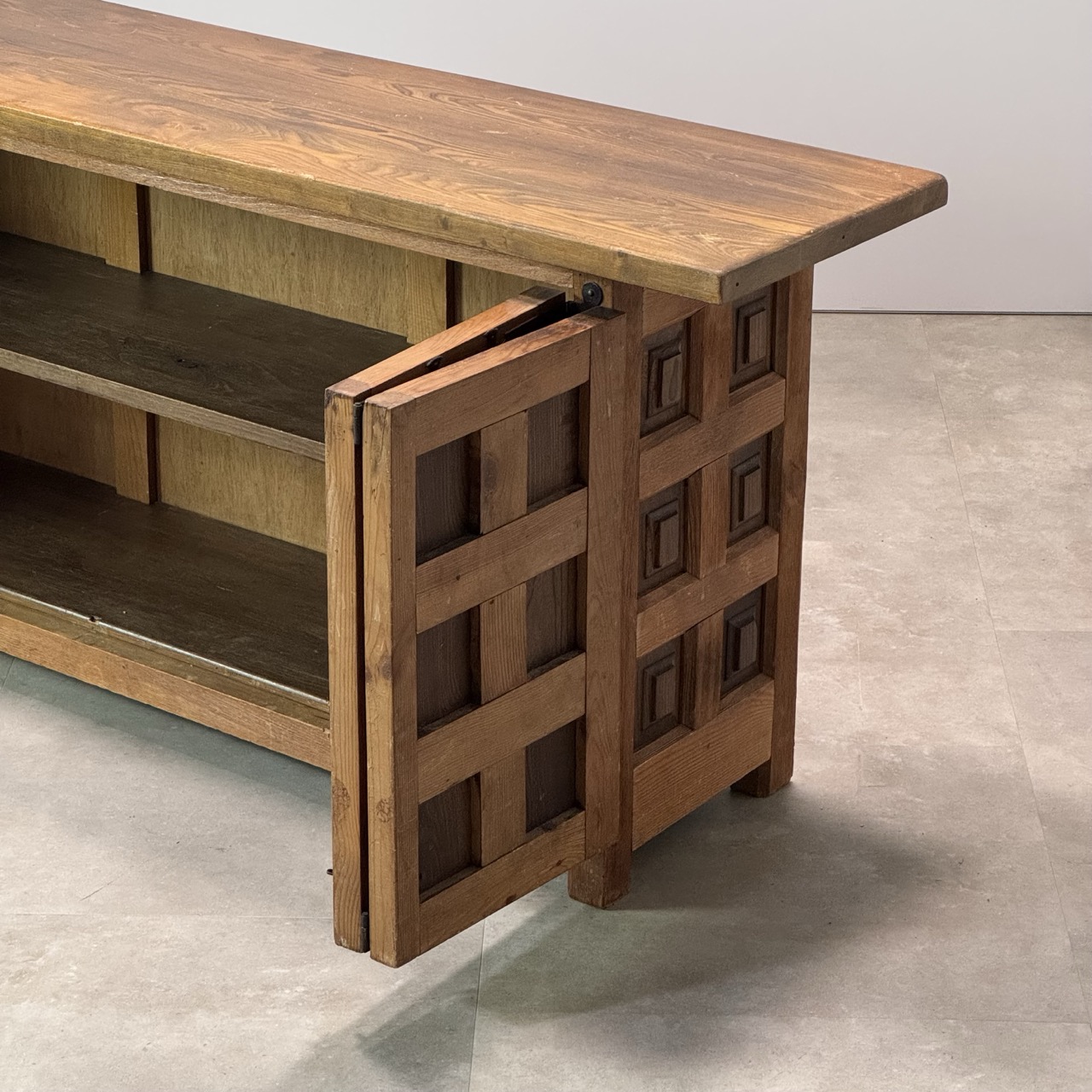 Vintage Brutalist Sideboard 
