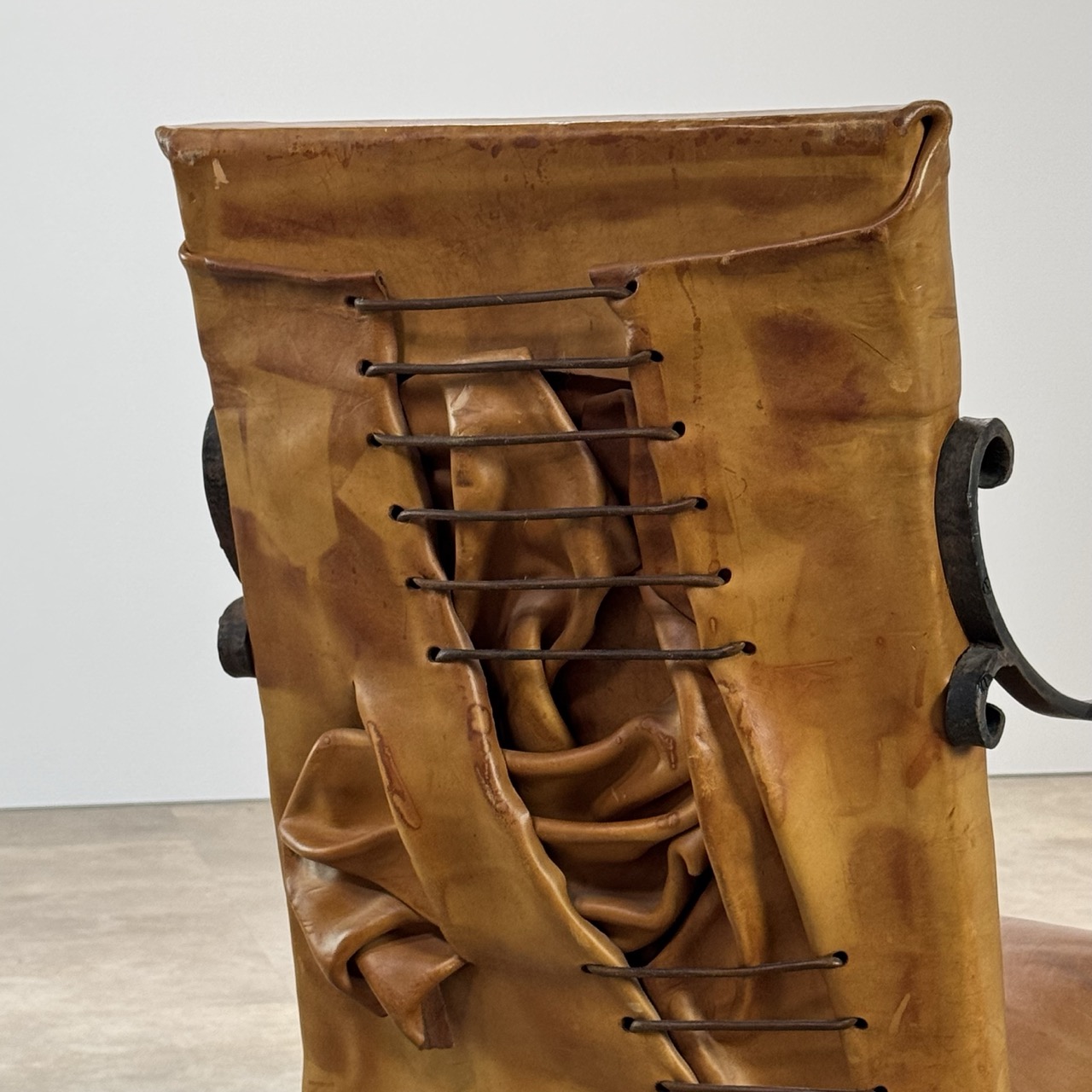 Vintage Arm Chairs Wrapped Leather