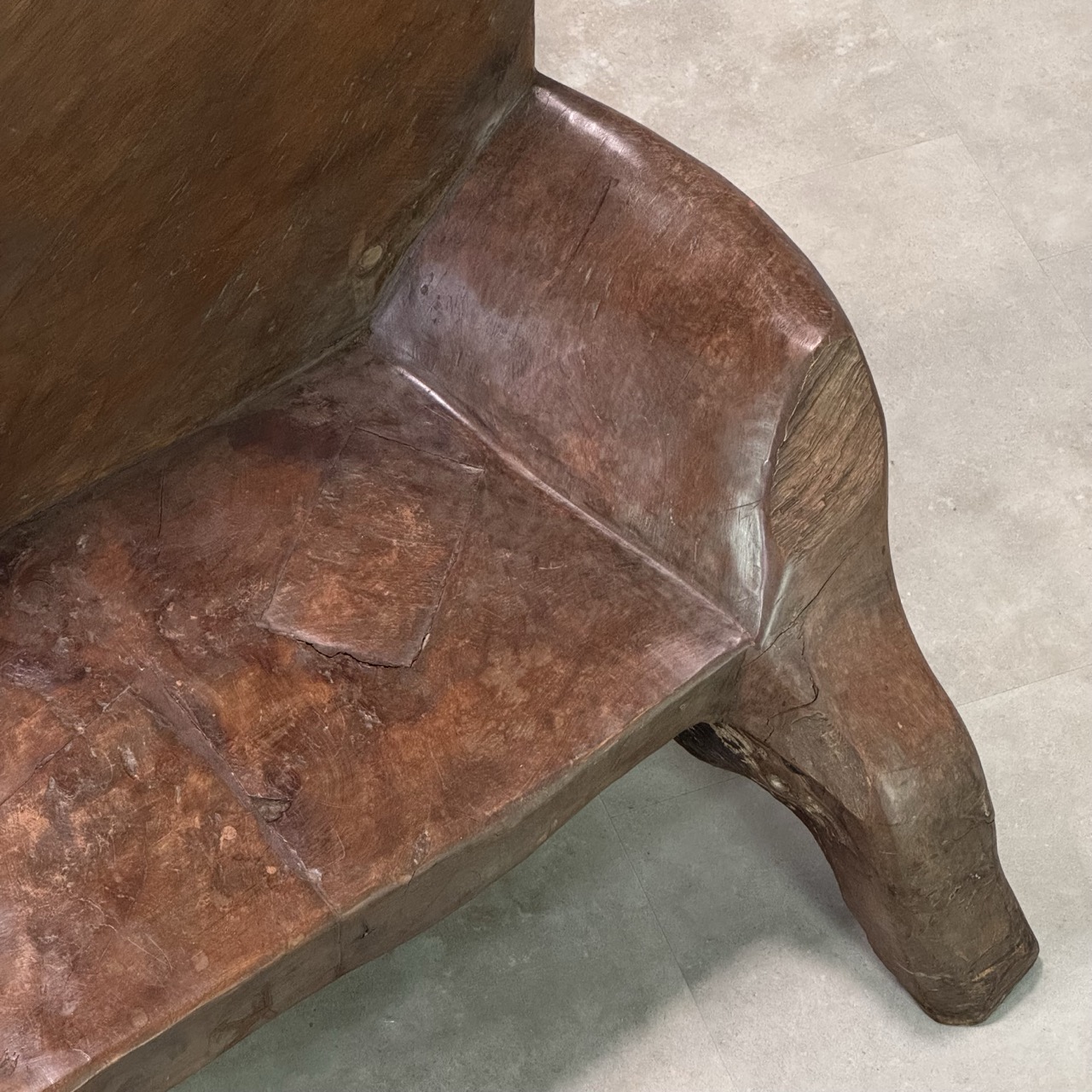 Vintage Sculptural Bench 