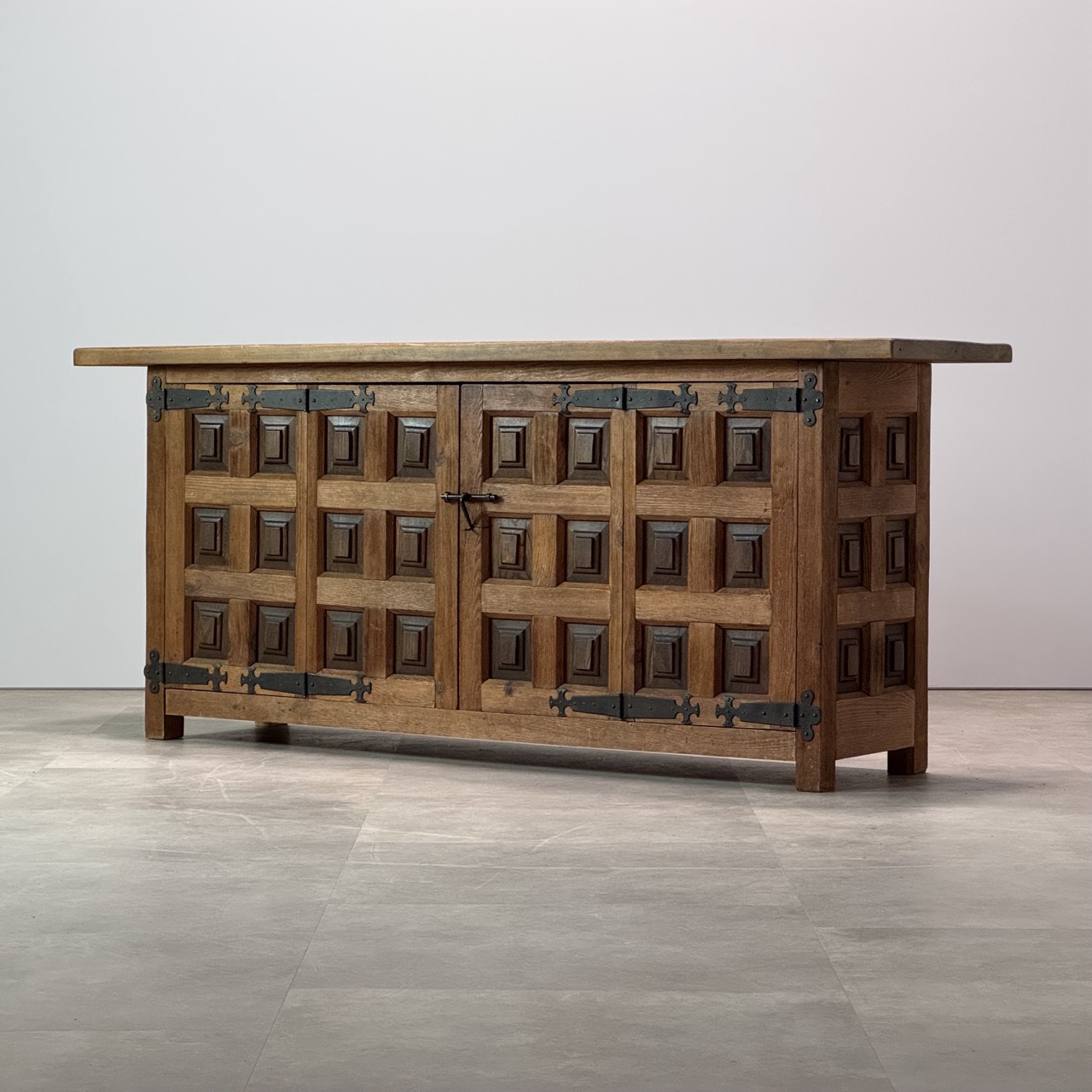 Vintage Brutalist Sideboard 