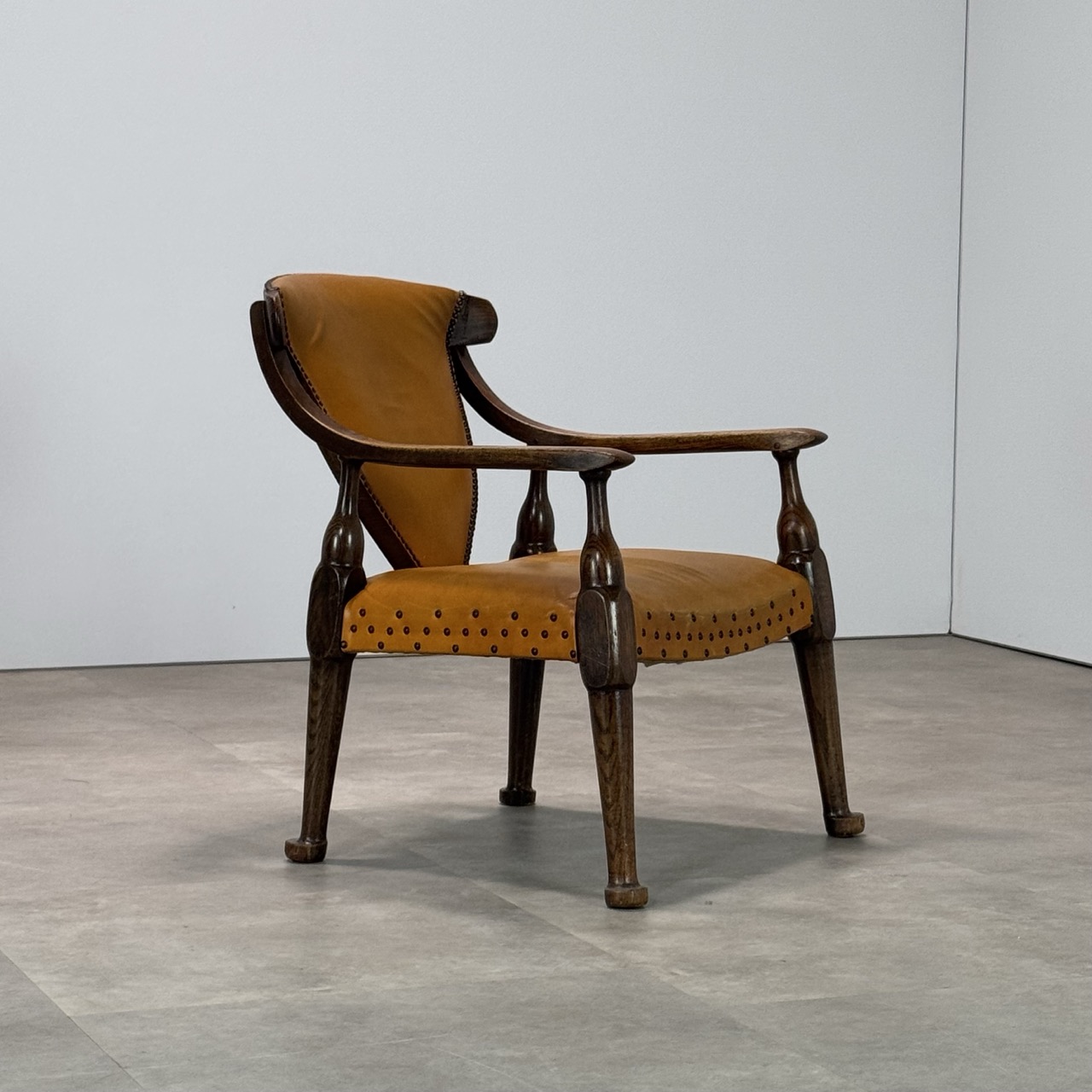 Antique Armchair Oak & Leather