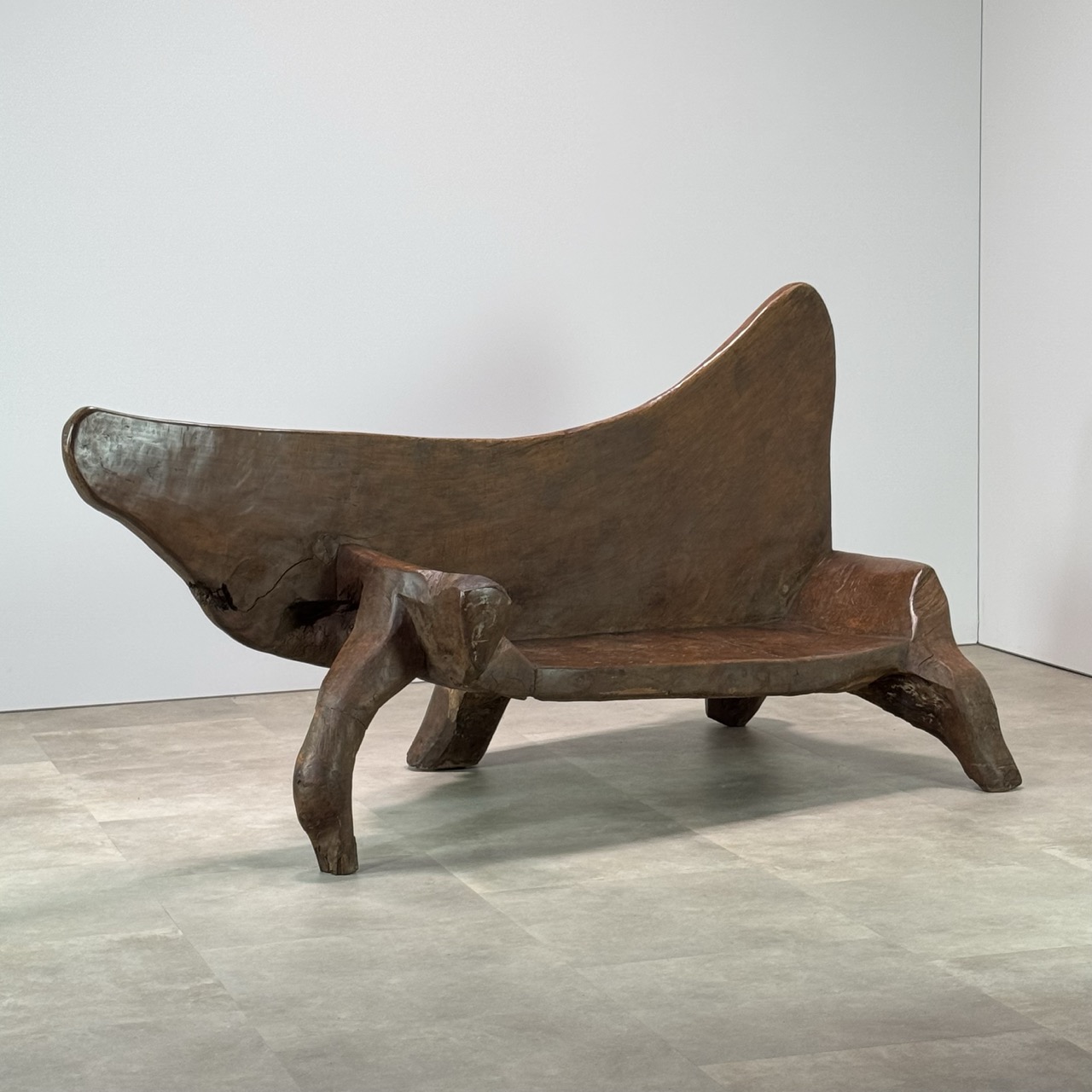 Vintage Sculptural Bench 