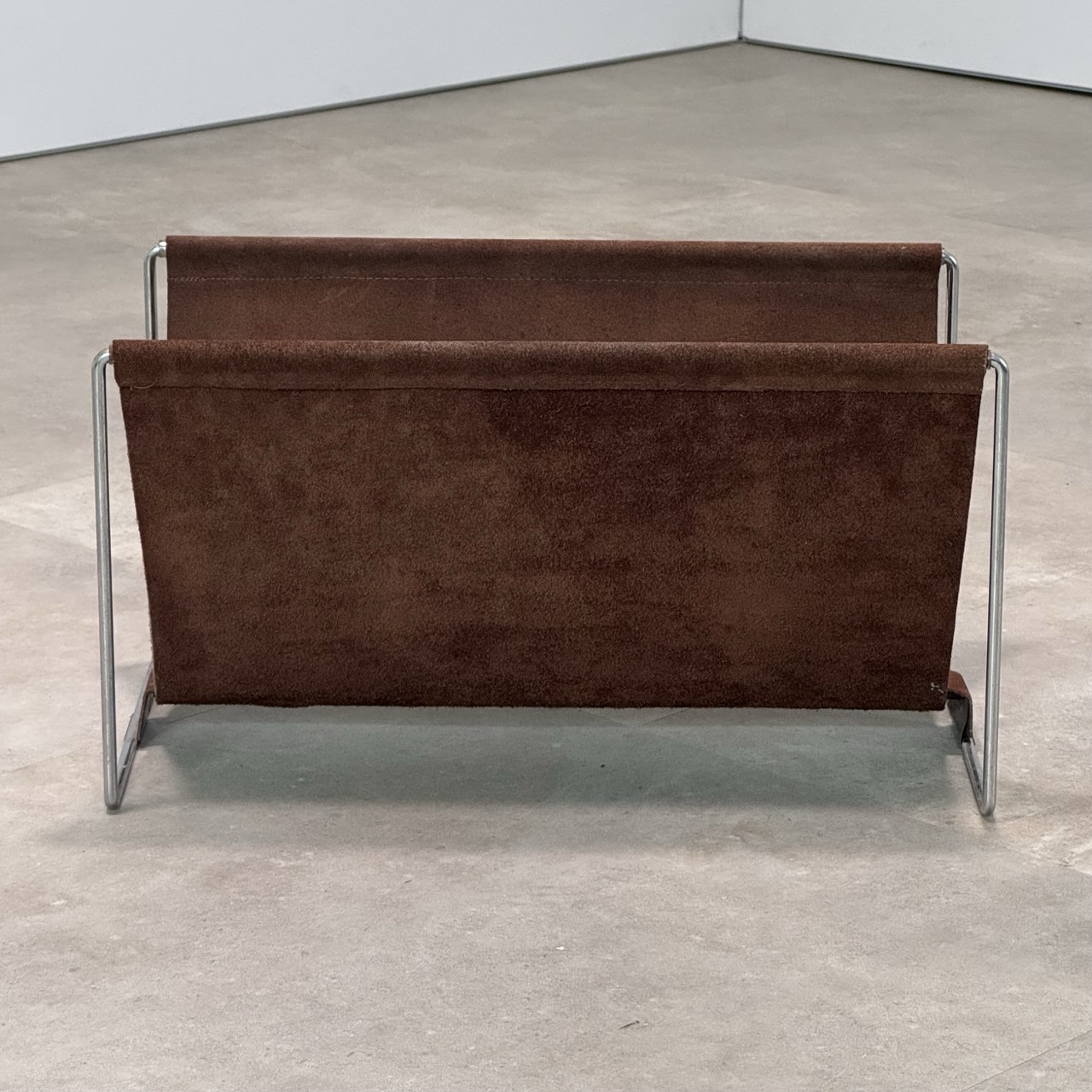 Vintage Magazine Rack Suede