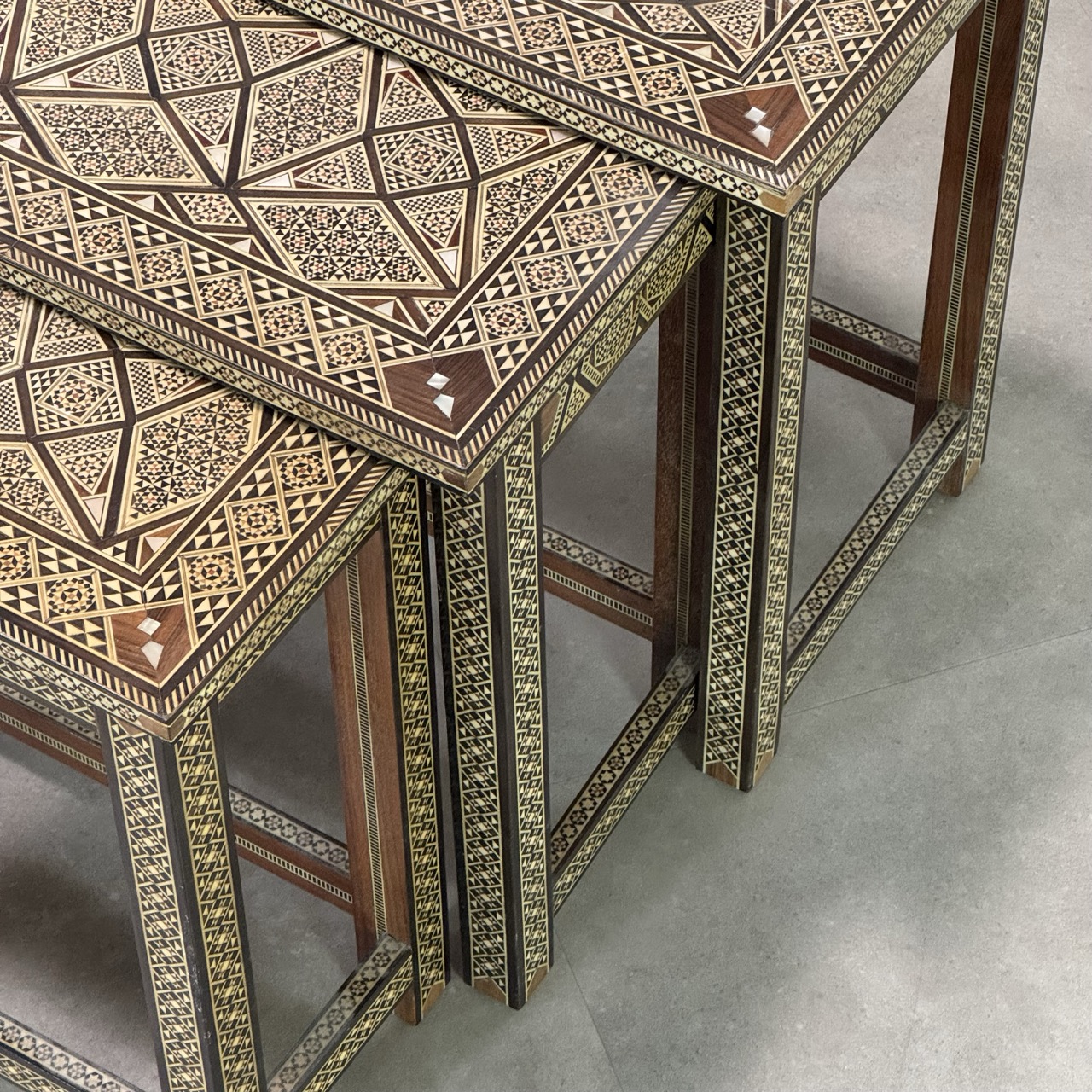 Vintage Nesting Tables Damascus